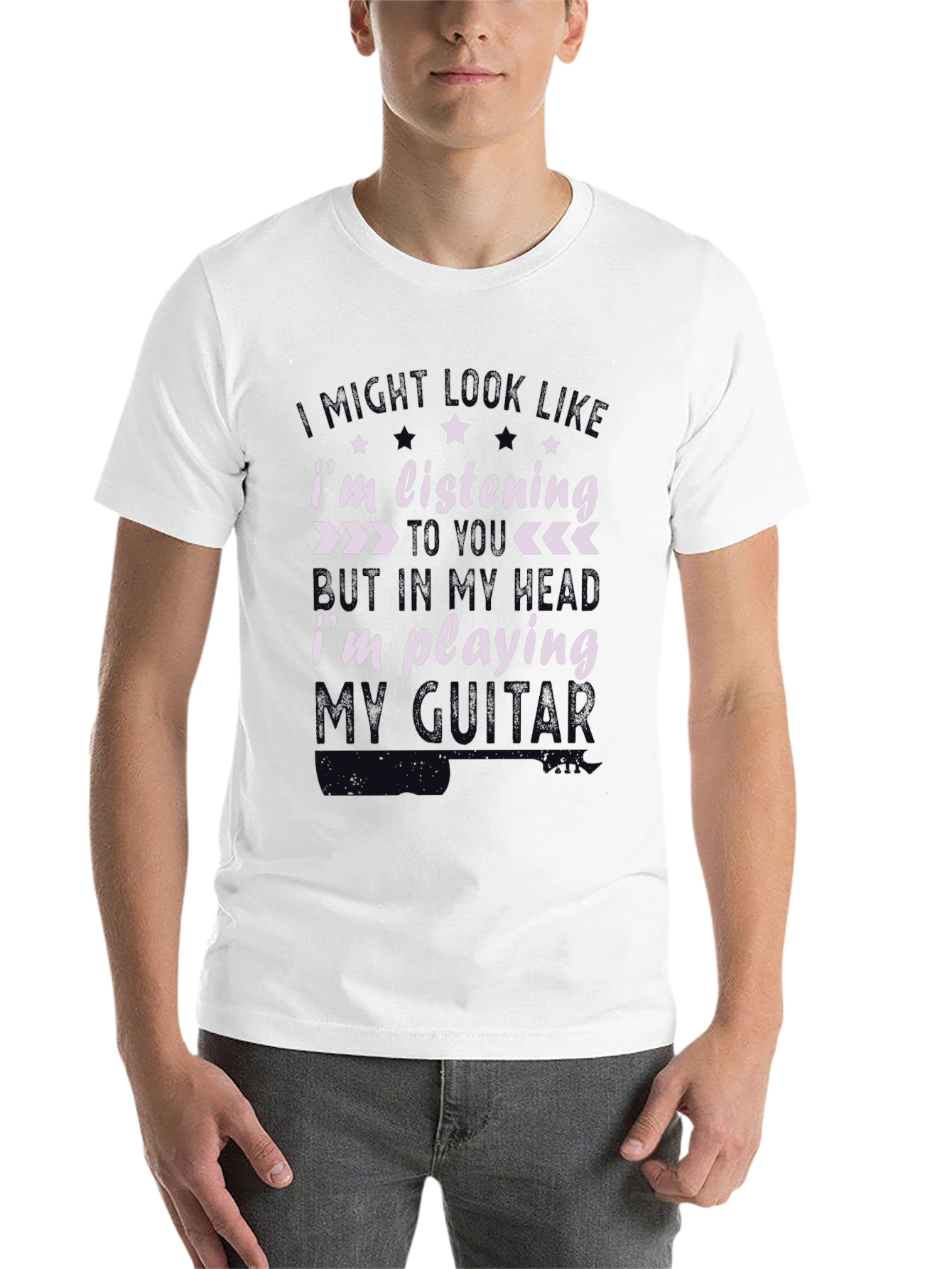 Black Musician T-Shirt: I'm Playing My Guitar view 14