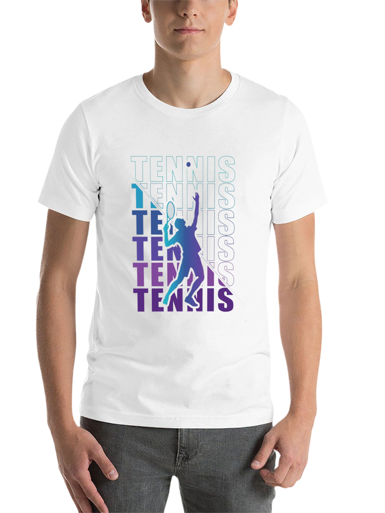 Black Tennis Player Graphic T-Shirt view 14