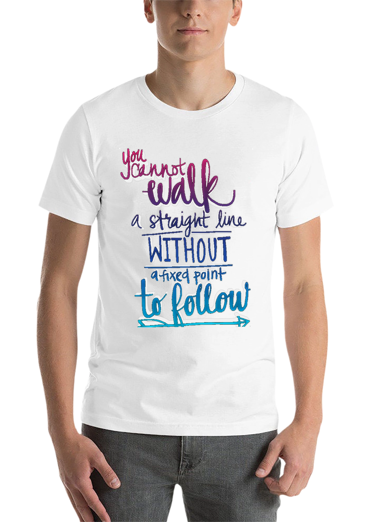 Black Motivational Graphic T-Shirt: Follow Your Path view 14