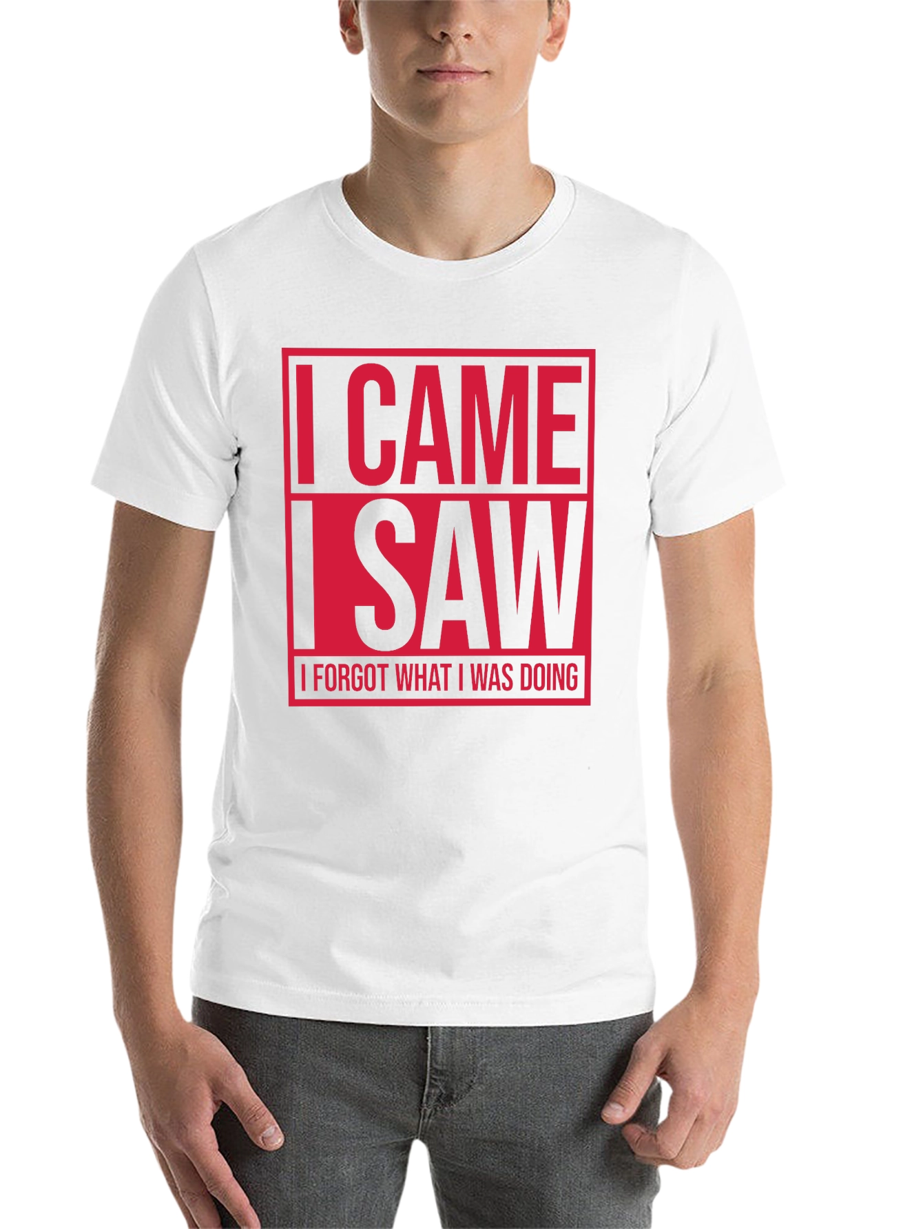 Black Funny I Came I Saw T-Shirt view 14