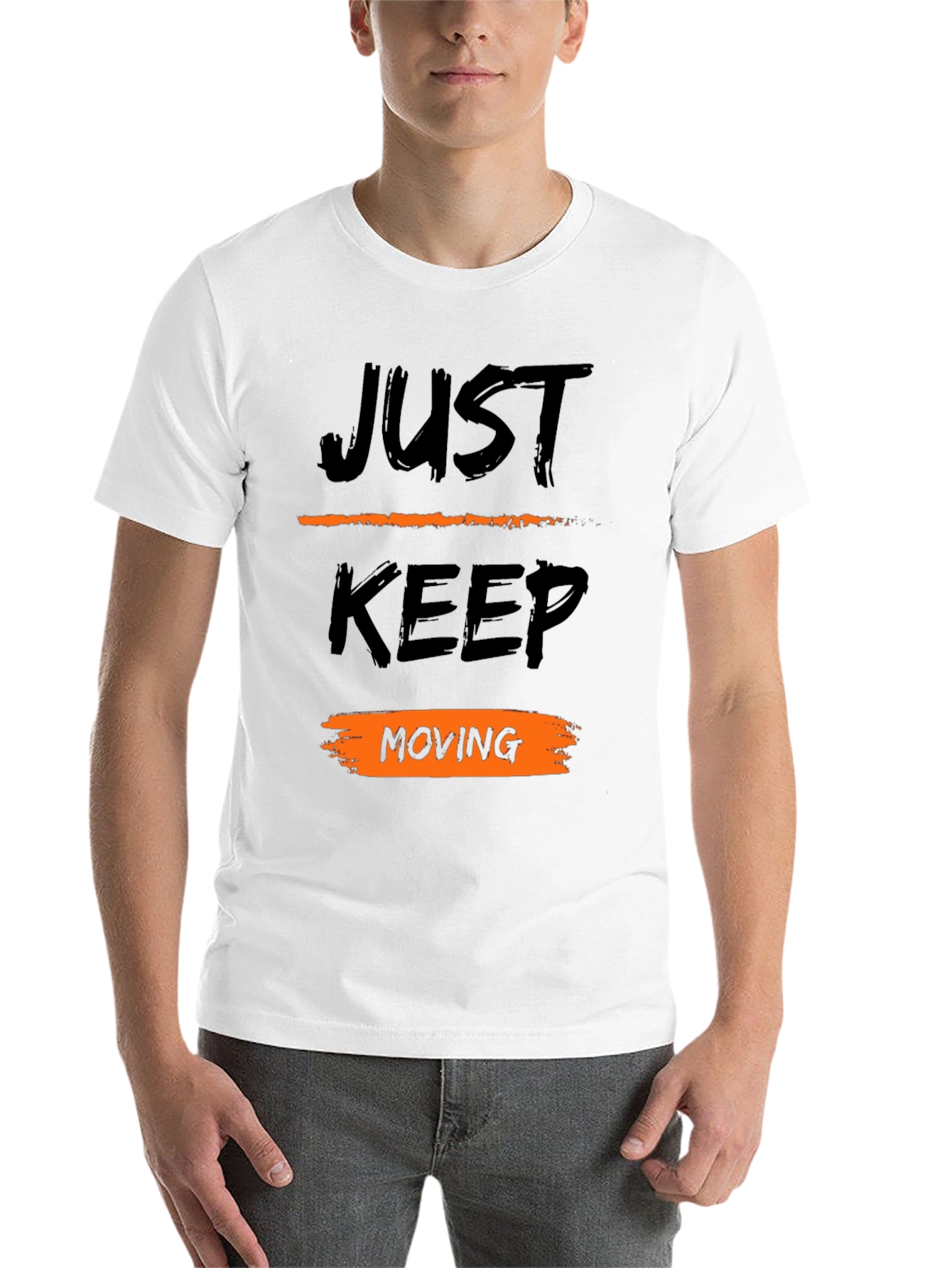 Black Just Keep Moving Black T-Shirt view 14