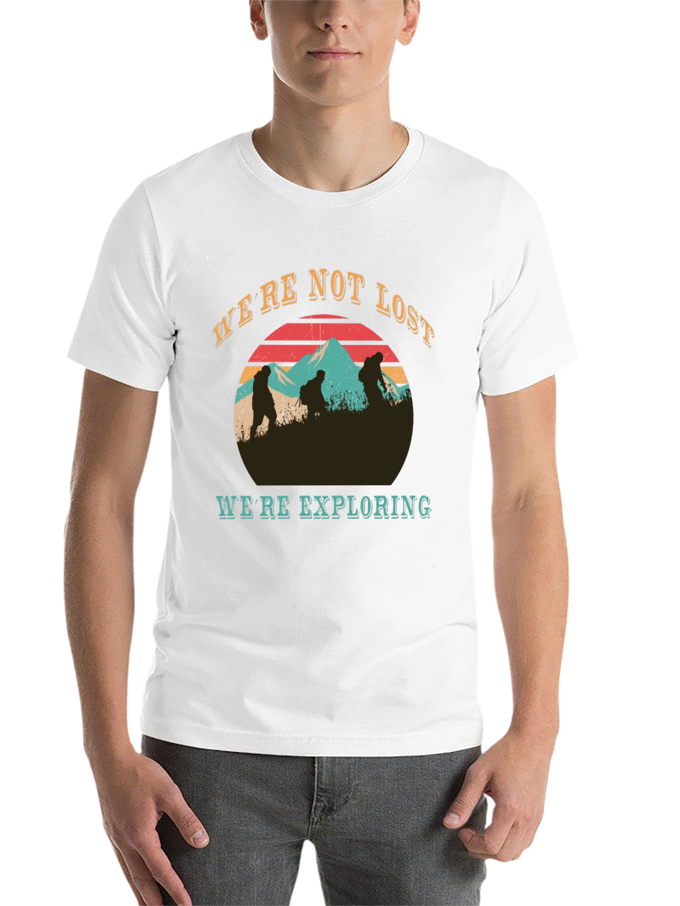 Black We're Not Lost T-Shirt - Hiking Adventure Tee view 14
