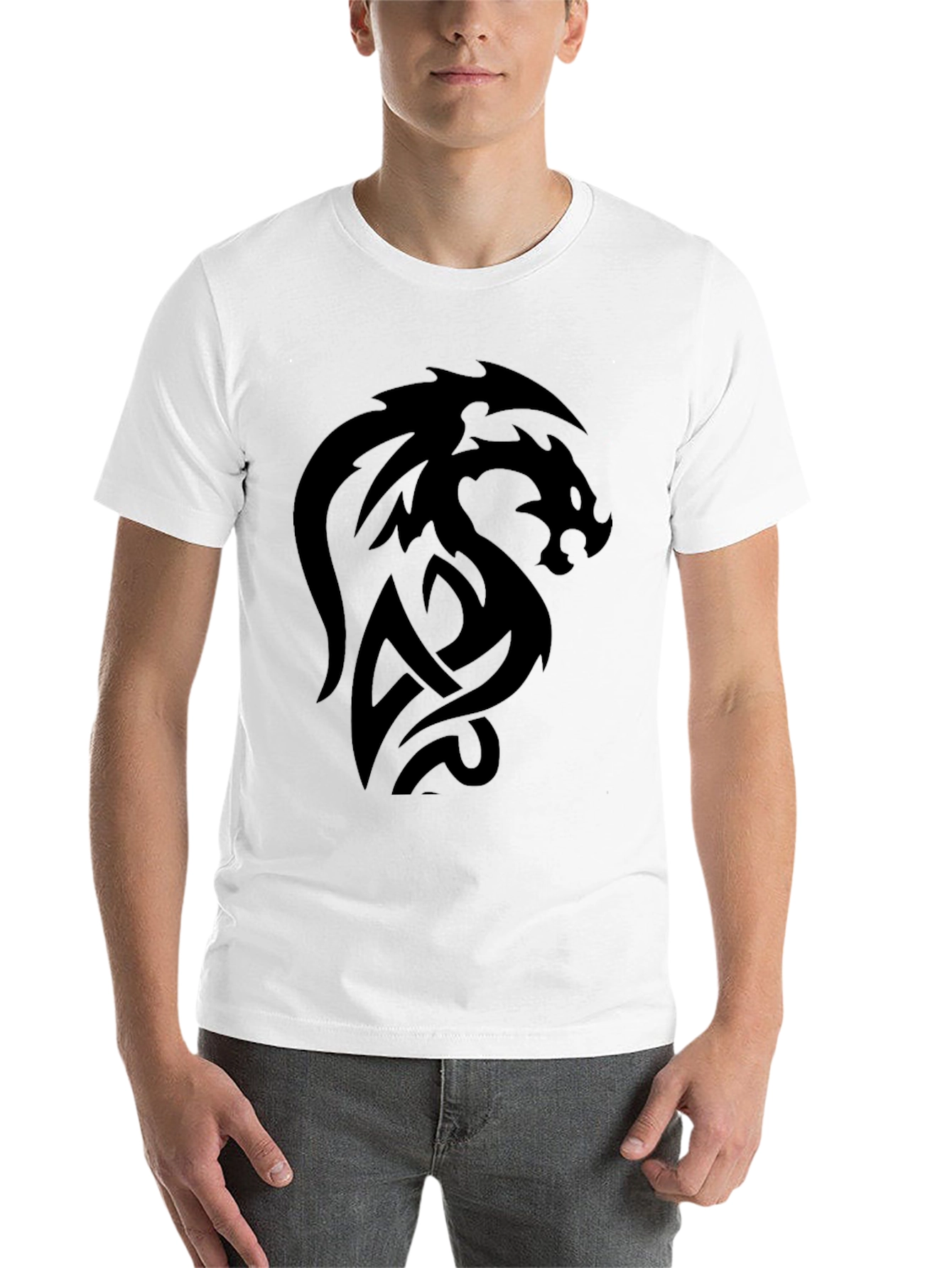 Black Dragon Graphic Black T-Shirt - Men's Short Sleeve view 14