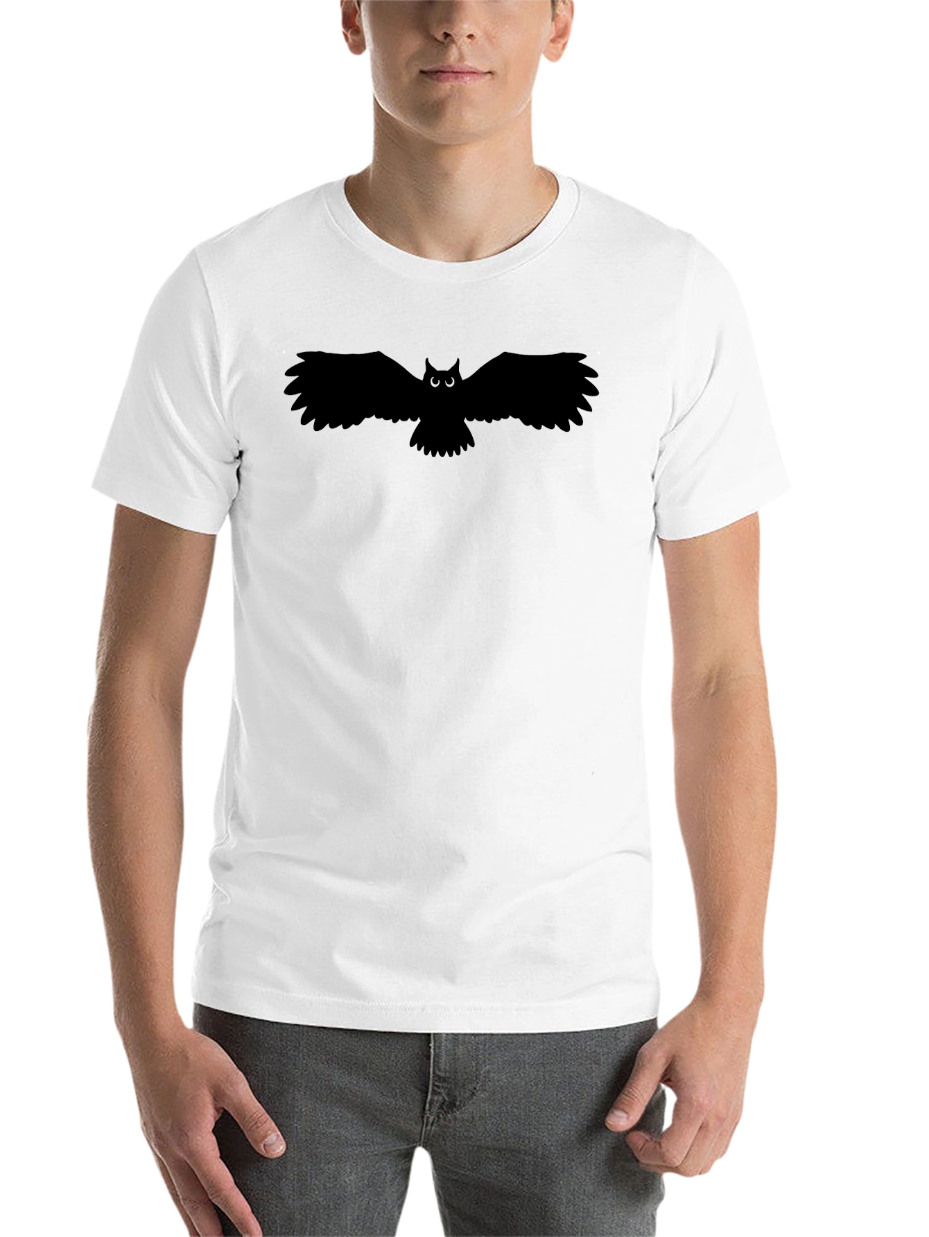 Black Black Owl Graphic T-Shirt view 14