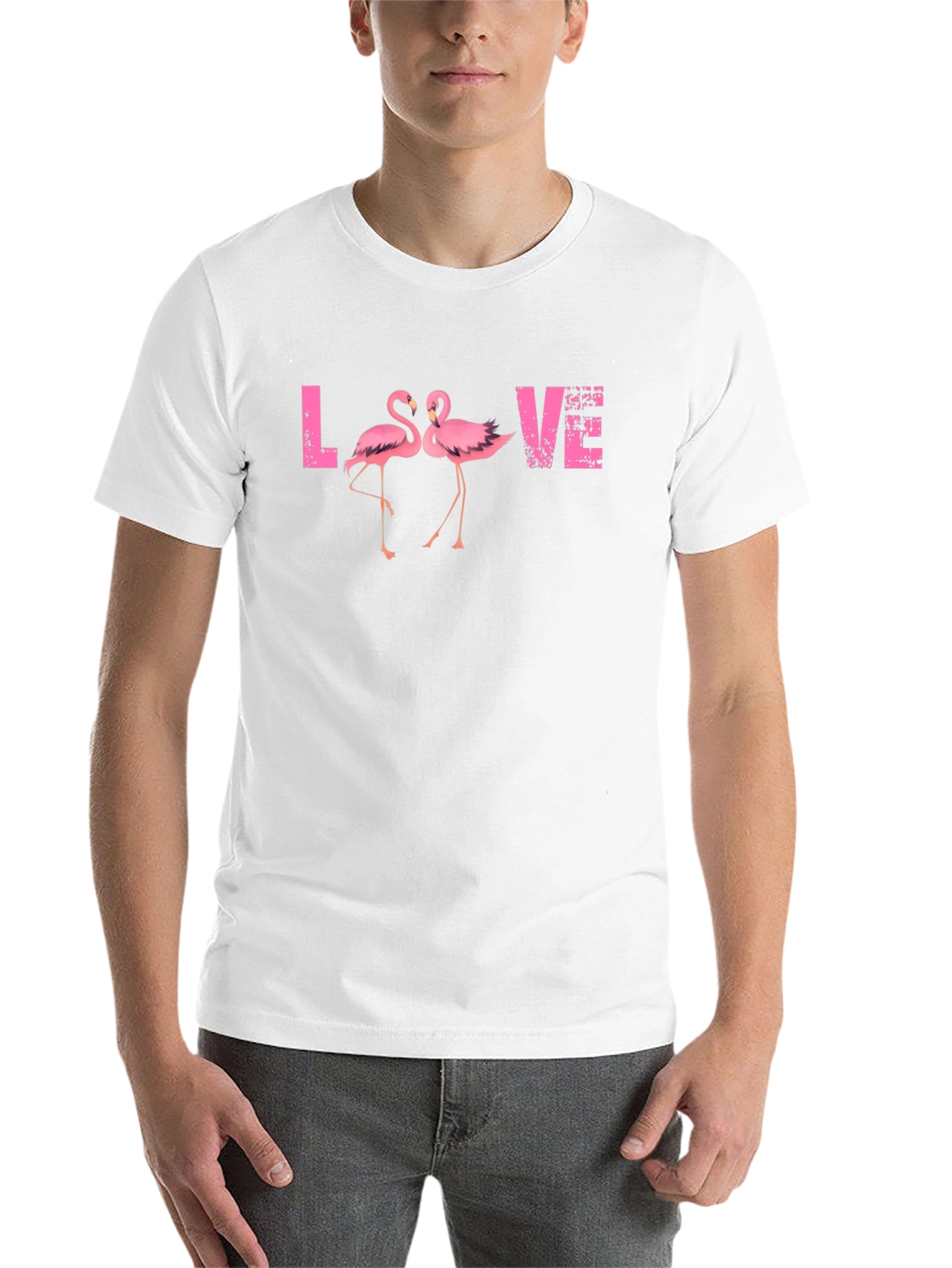 Black Flamingo LOVE Graphic Black T-Shirt view 14