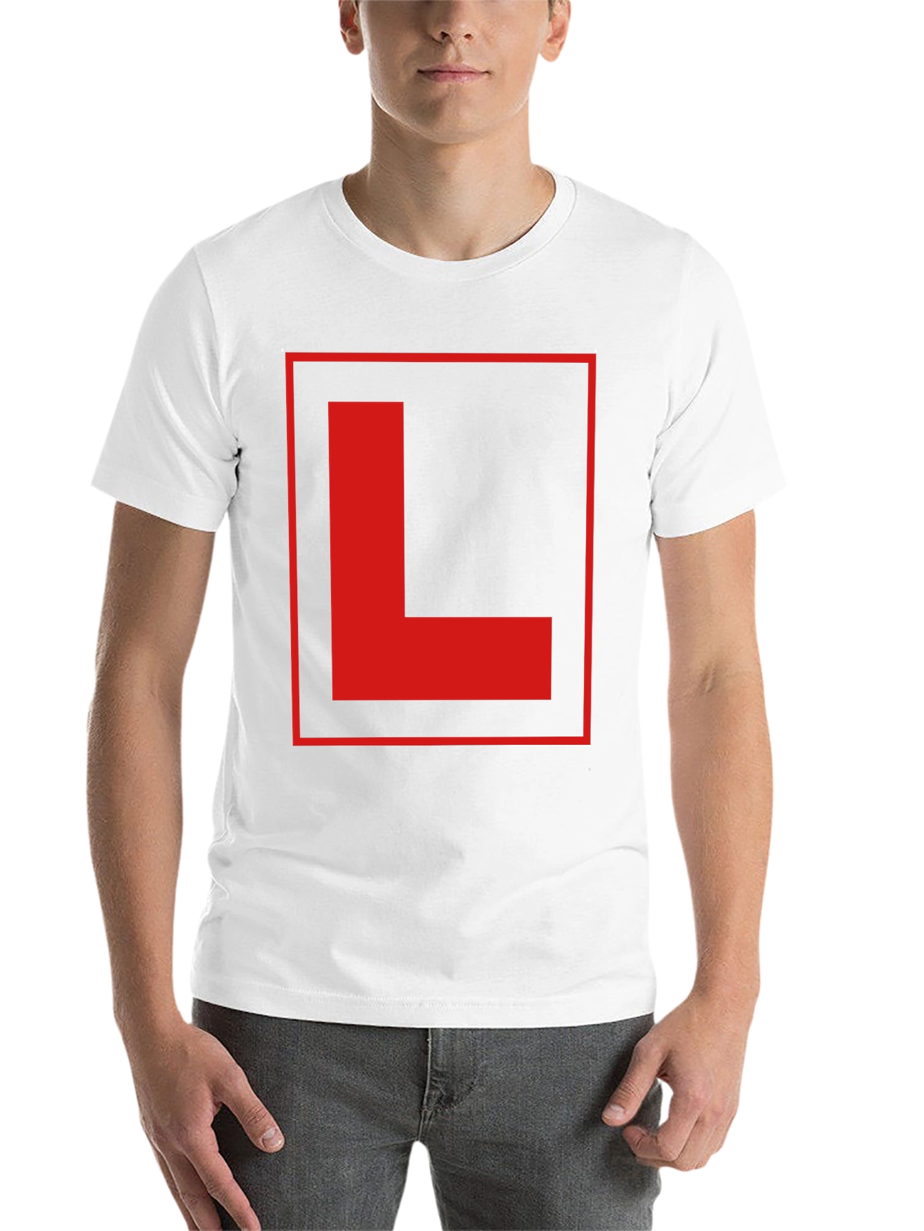 Black Red L Plate Graphic Black T-Shirt view 14