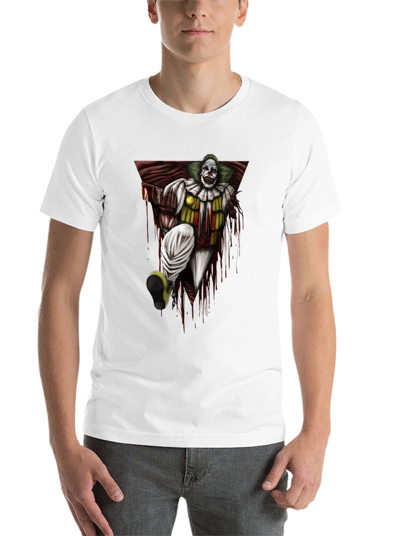 Black Killer Clown Graphic Tee - Horror T-Shirt view 14
