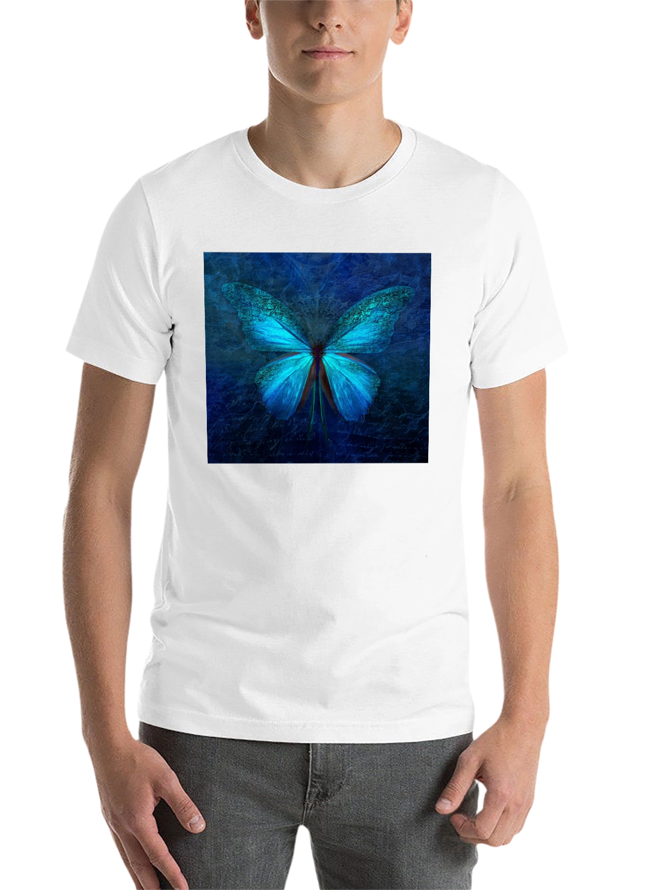 Black Butterfly Graphic Tee - Stylish Black Cotton T-Shirt view 14