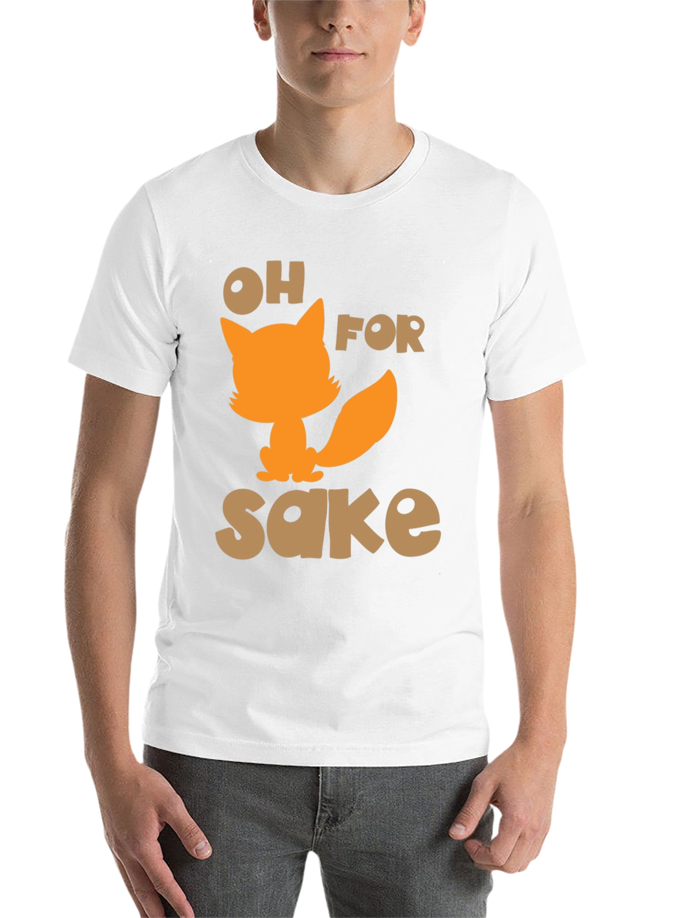 Black Oh For Fox Sake Funny Graphic T-Shirt view 14