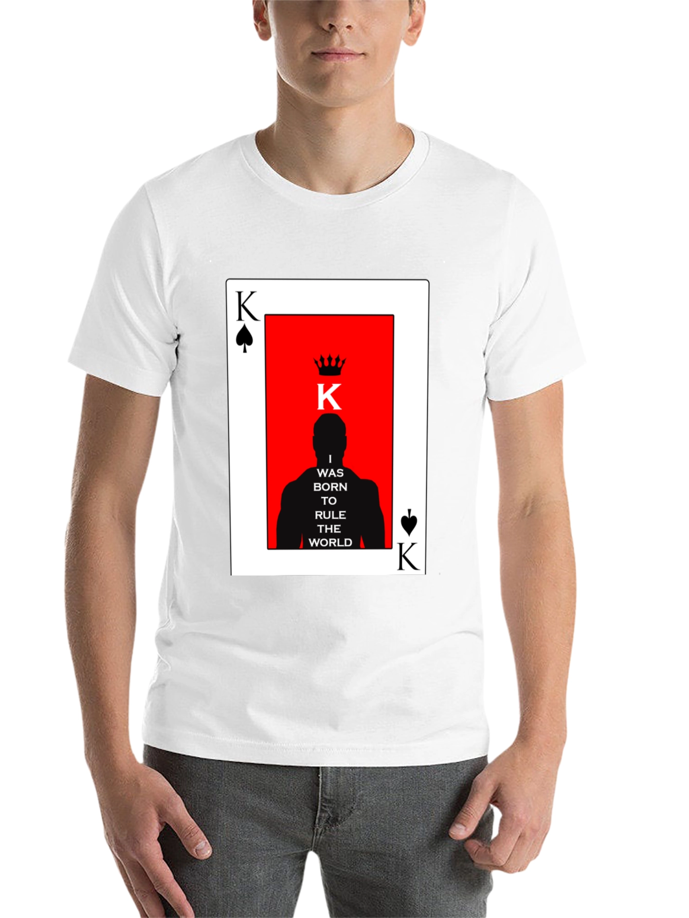 Black King of Spades T-Shirt - Born to Rule the World view 14