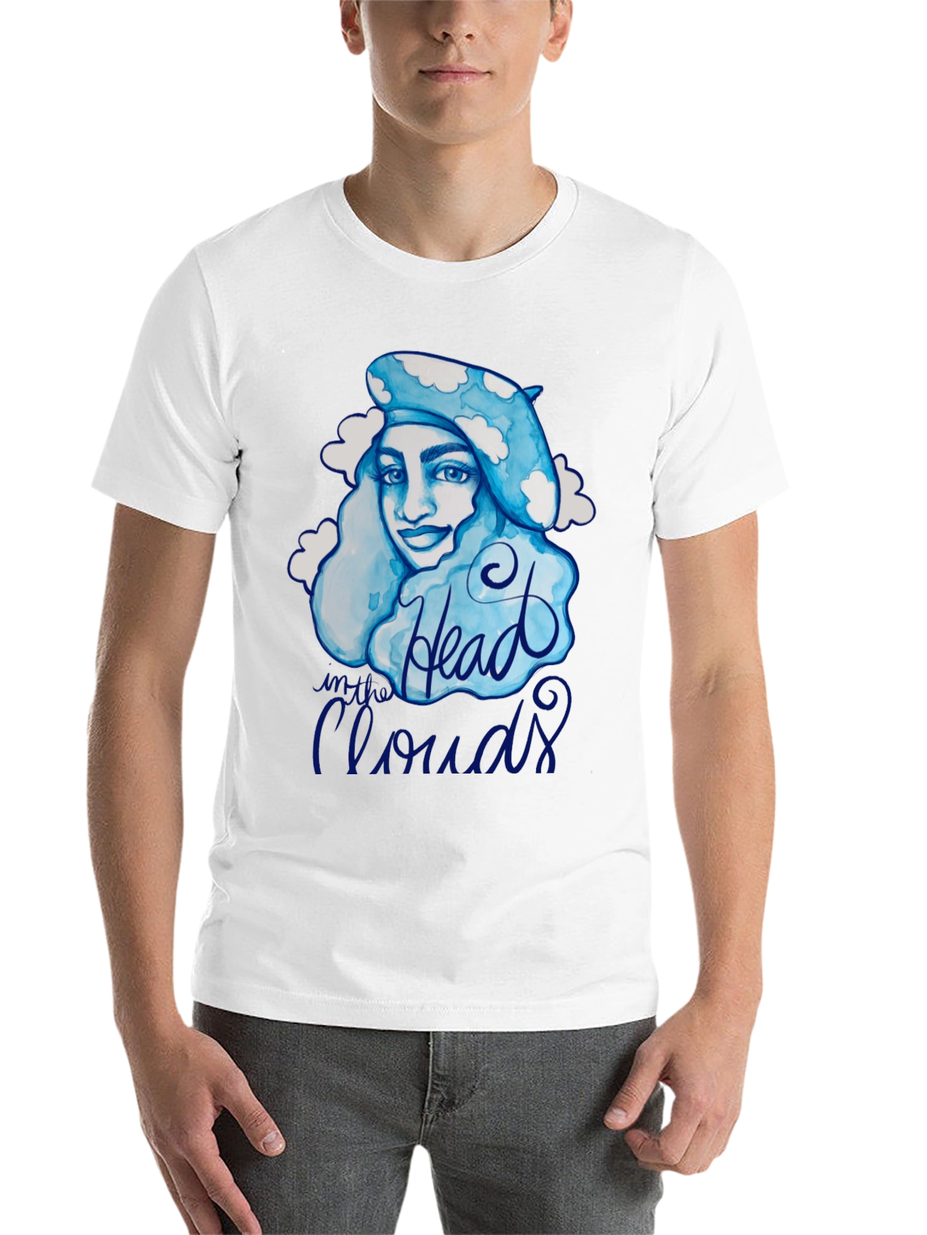 Black Head in the Clouds Graphic Tee - Artistic Comfort view 14