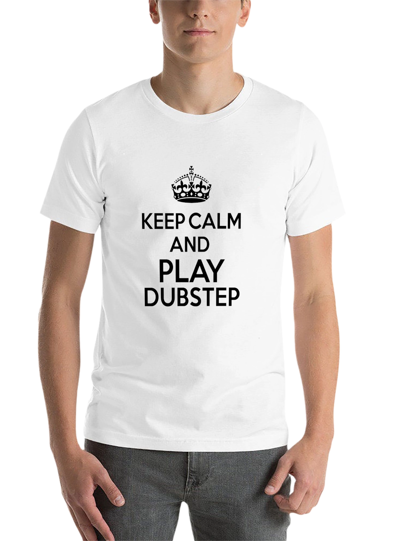 Black Keep Calm and Play Dubstep Graphic T-Shirt view 14