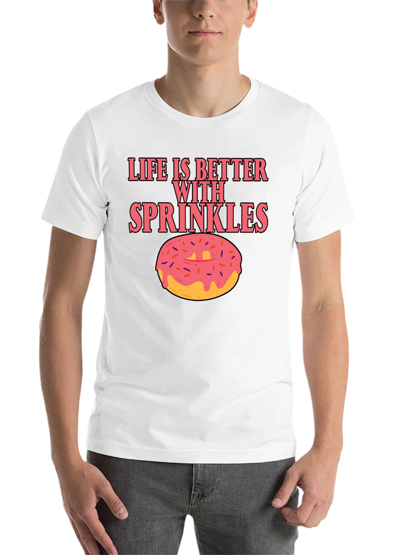 Black Life is Better with Sprinkles Donut T-Shirt view 14