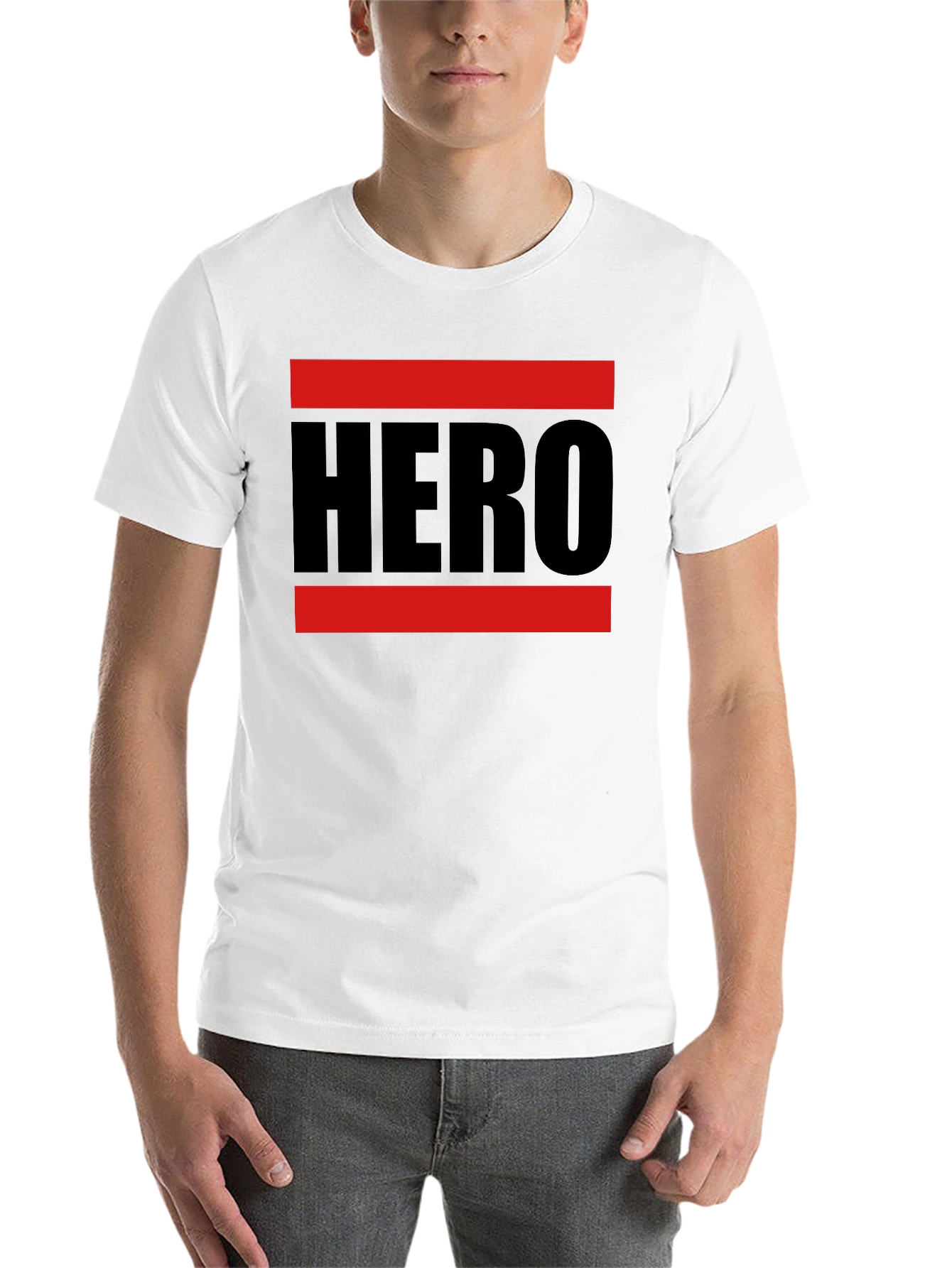 Black HERO Graphic Tee - Bold Statement Shirt view 14
