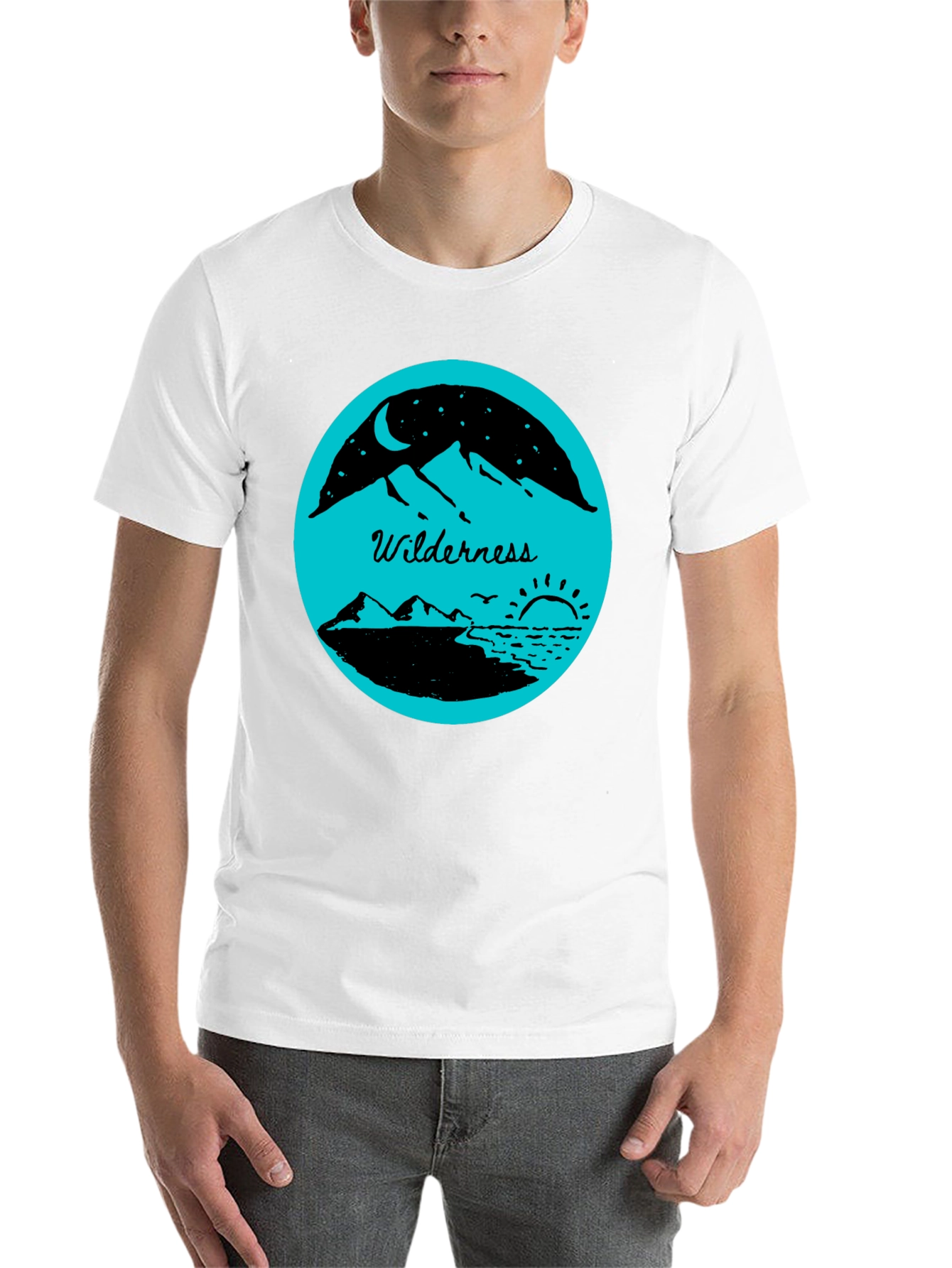 Black Wilderness Graphic Tee - Black Cotton Blend view 14