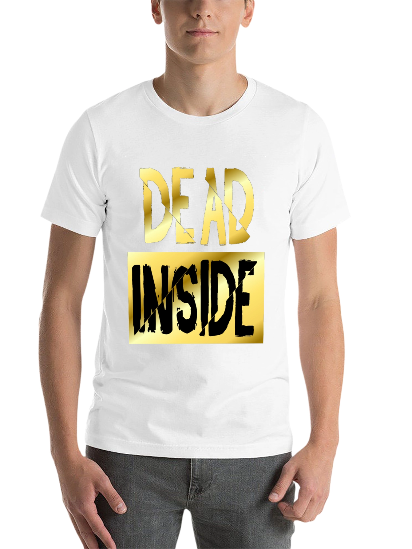 Black Dead Inside Graphic Tee - Men's Novelty T-Shirt view 14