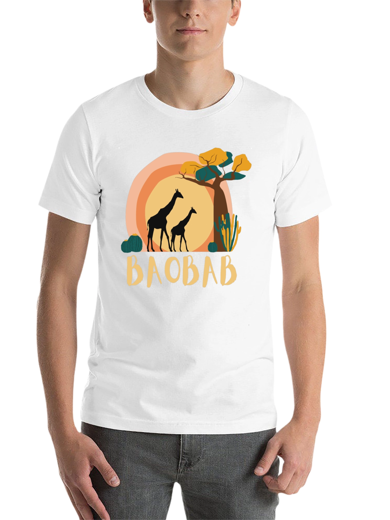 Black Baobab Giraffe Graphic Tee - Safari Style view 14