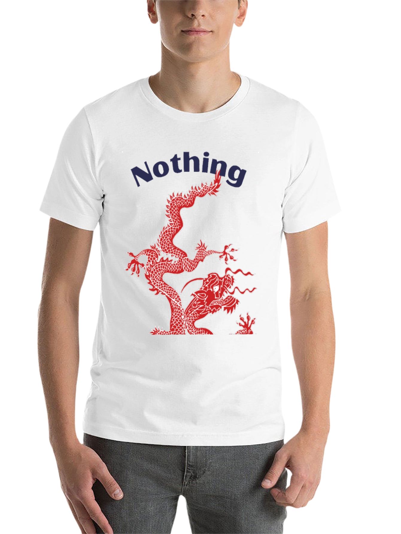 Dragon Graphic T-Shirt - "Nothing" Print - 14