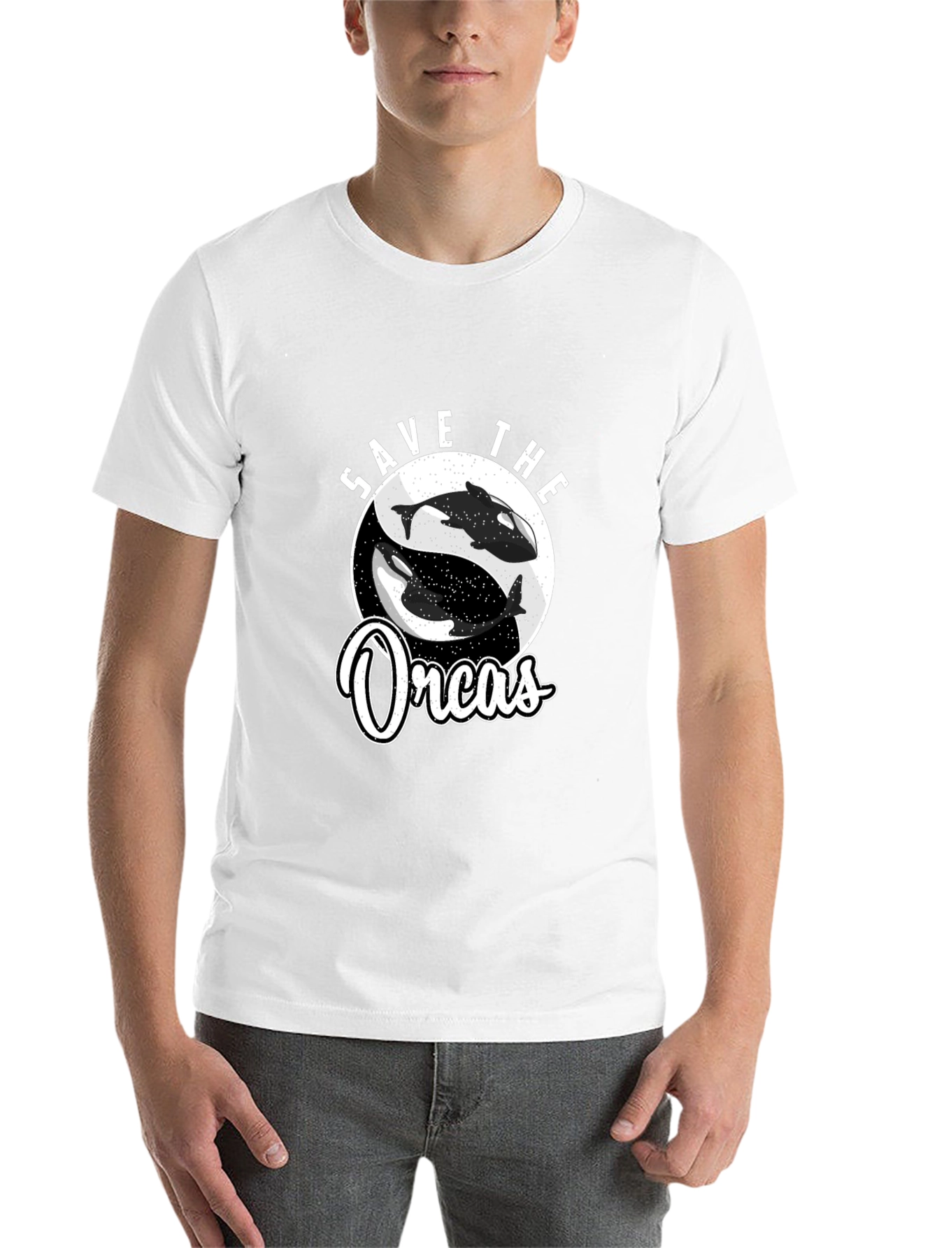 Black Save the Orcas Graphic Tee - Black view 14