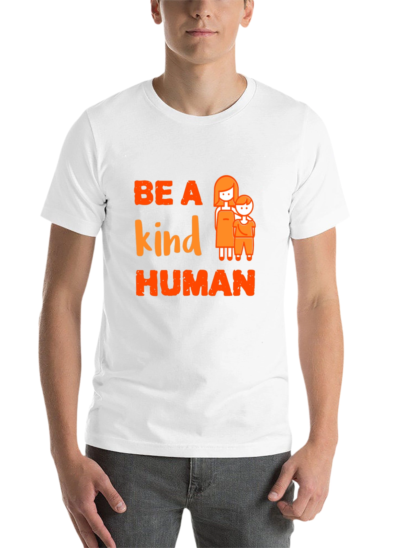 Black Be a Kind Human Graphic Tee view 14