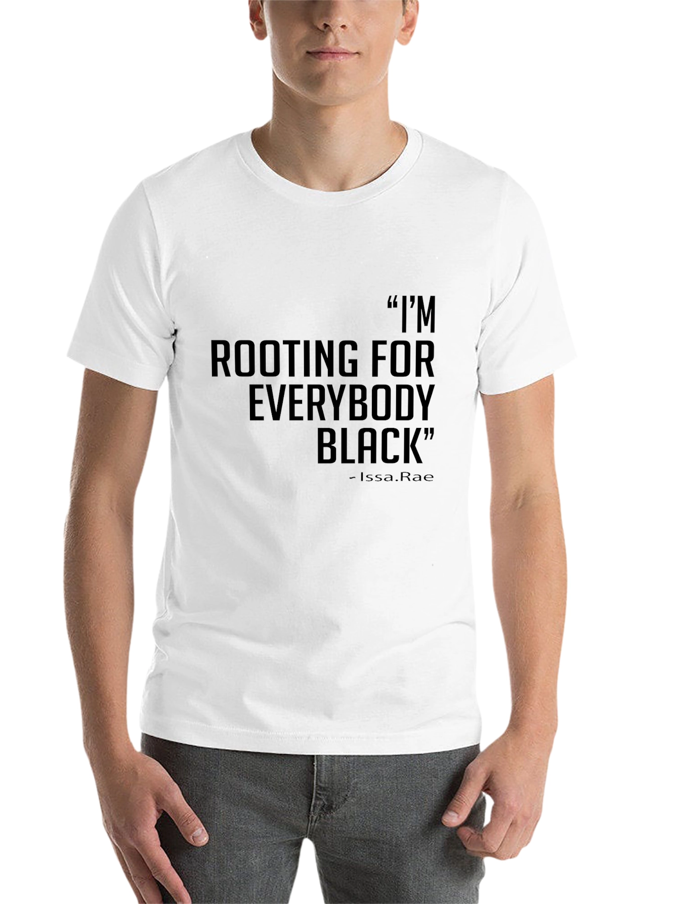 Black Rooting for Everybody Black T-Shirt view 14