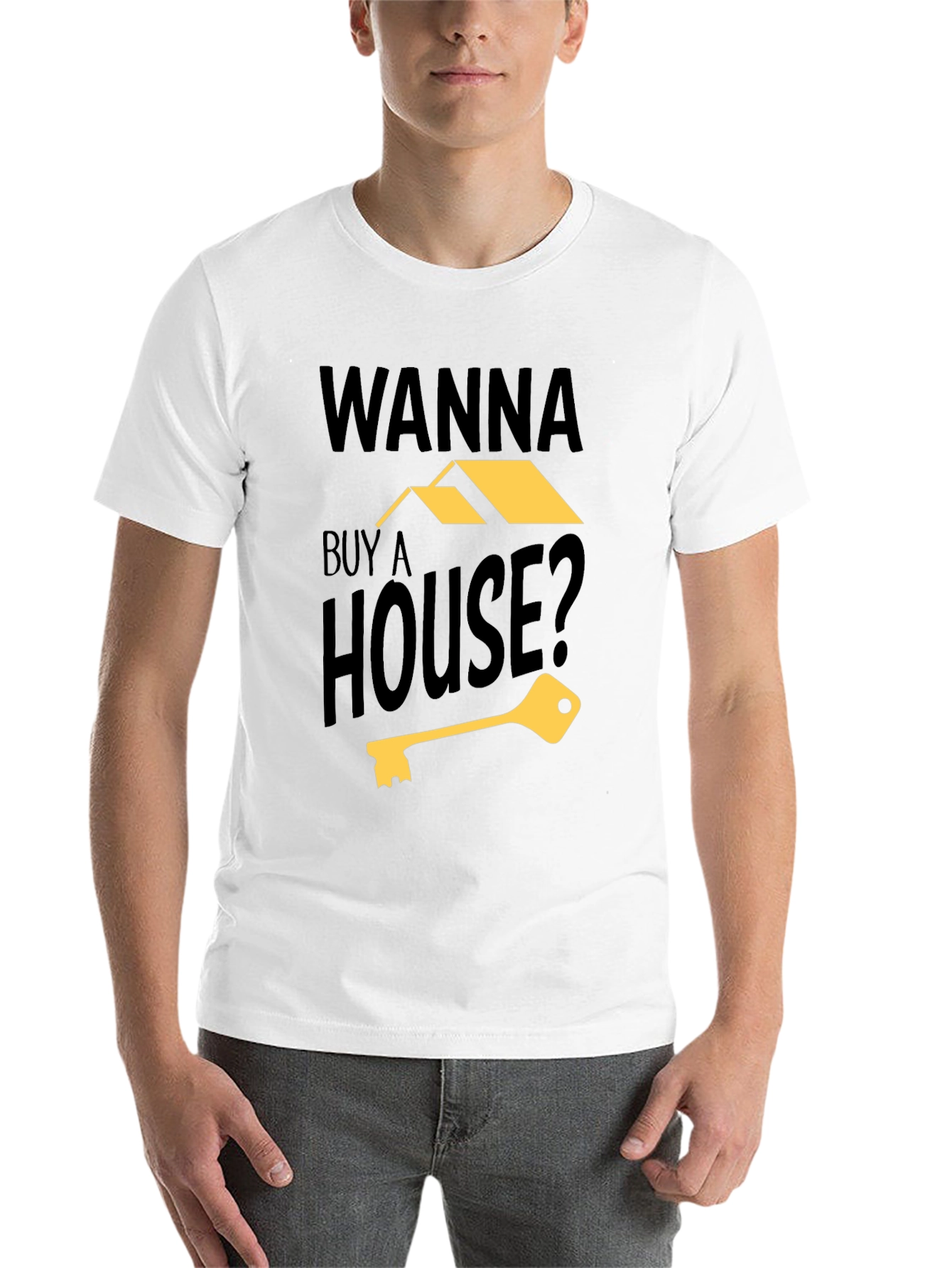 Black Wanna Buy a House? Graphic T-Shirt view 14