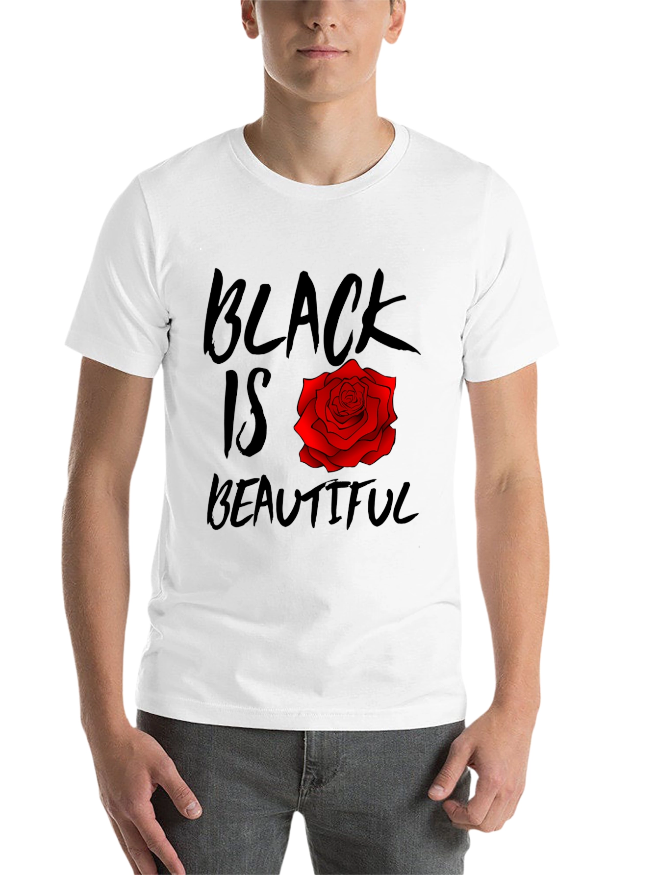 Black Black Is Beautiful Rose T-Shirt view 14