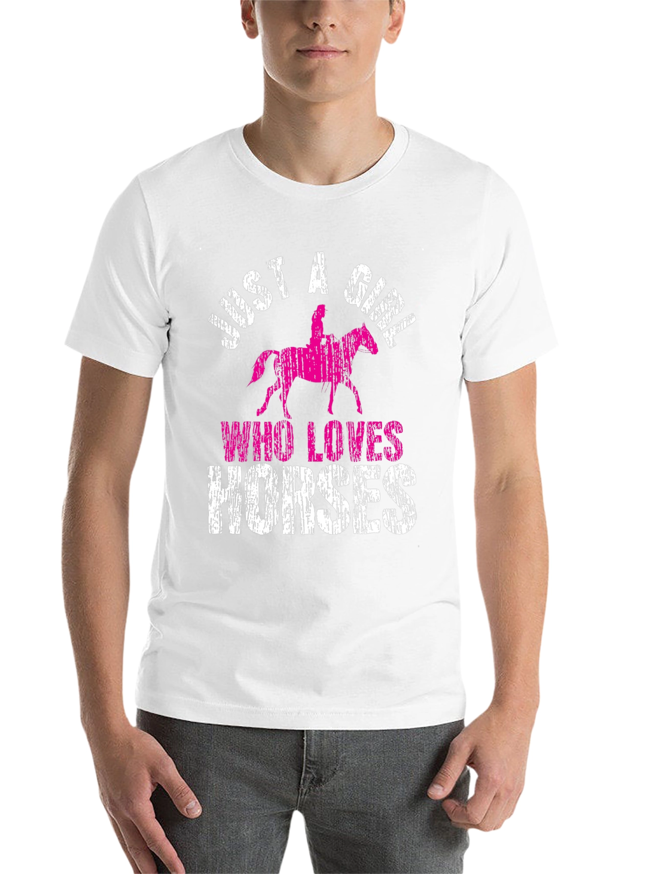 Black Just a Girl Who Loves Horses Black T-Shirt view 14