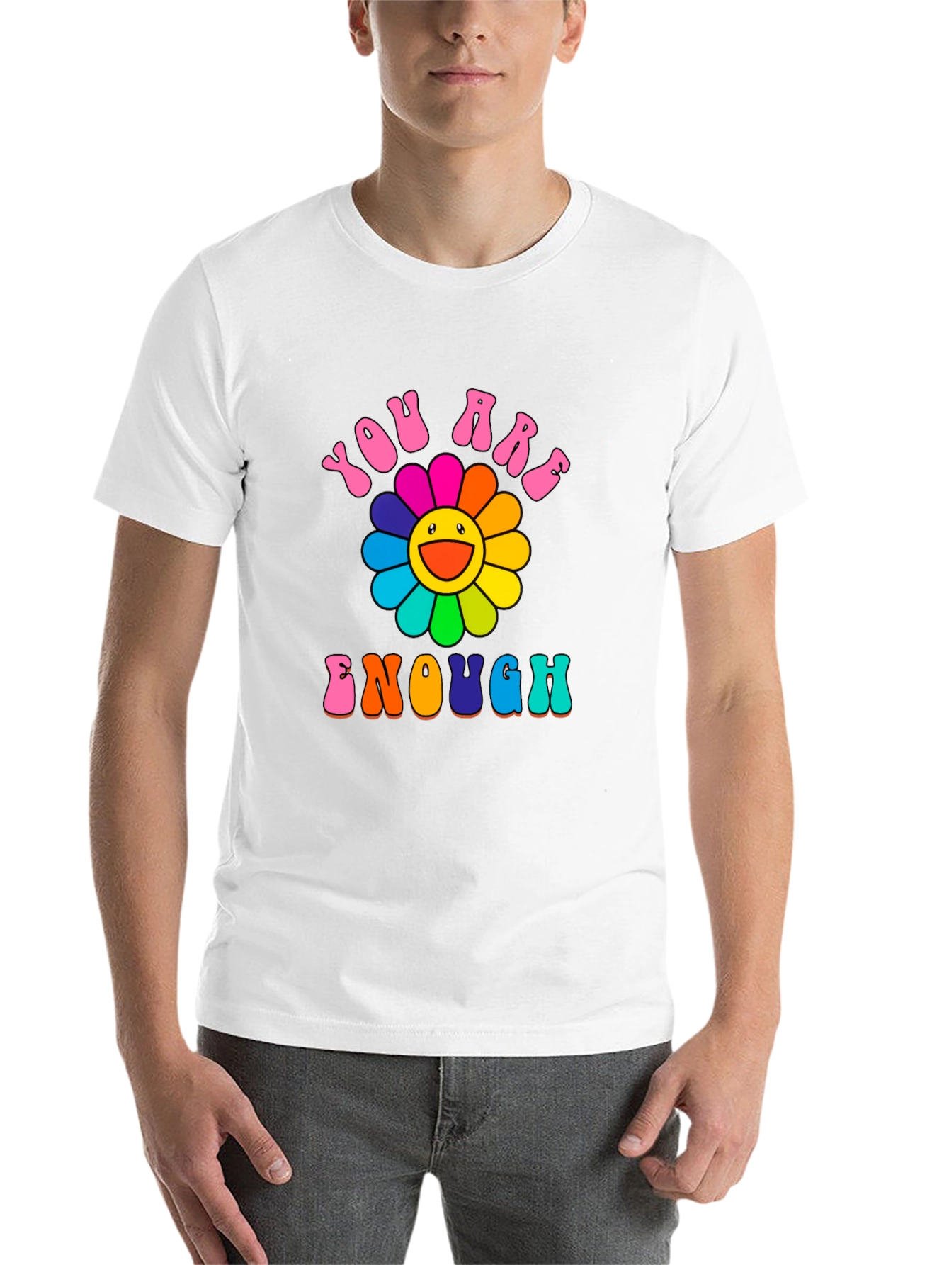 Black You Are Enough Graphic T-Shirt view 14