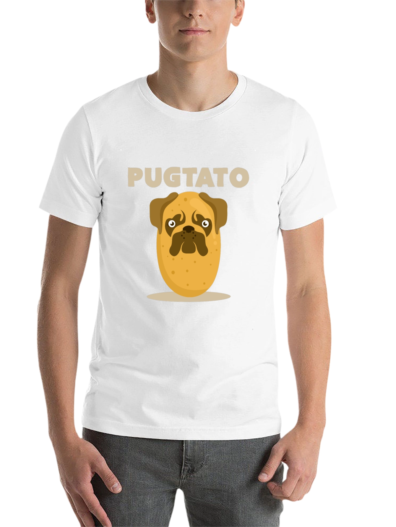Black Pugtato Funny Graphic Tee view 14