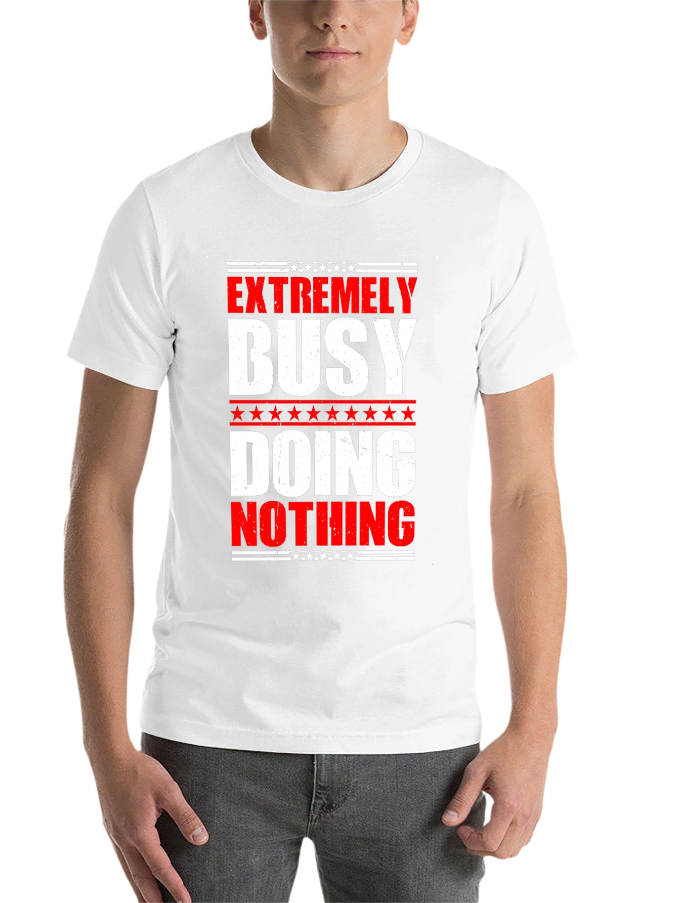 Black Extremely Busy Doing Nothing Graphic Tee view 14