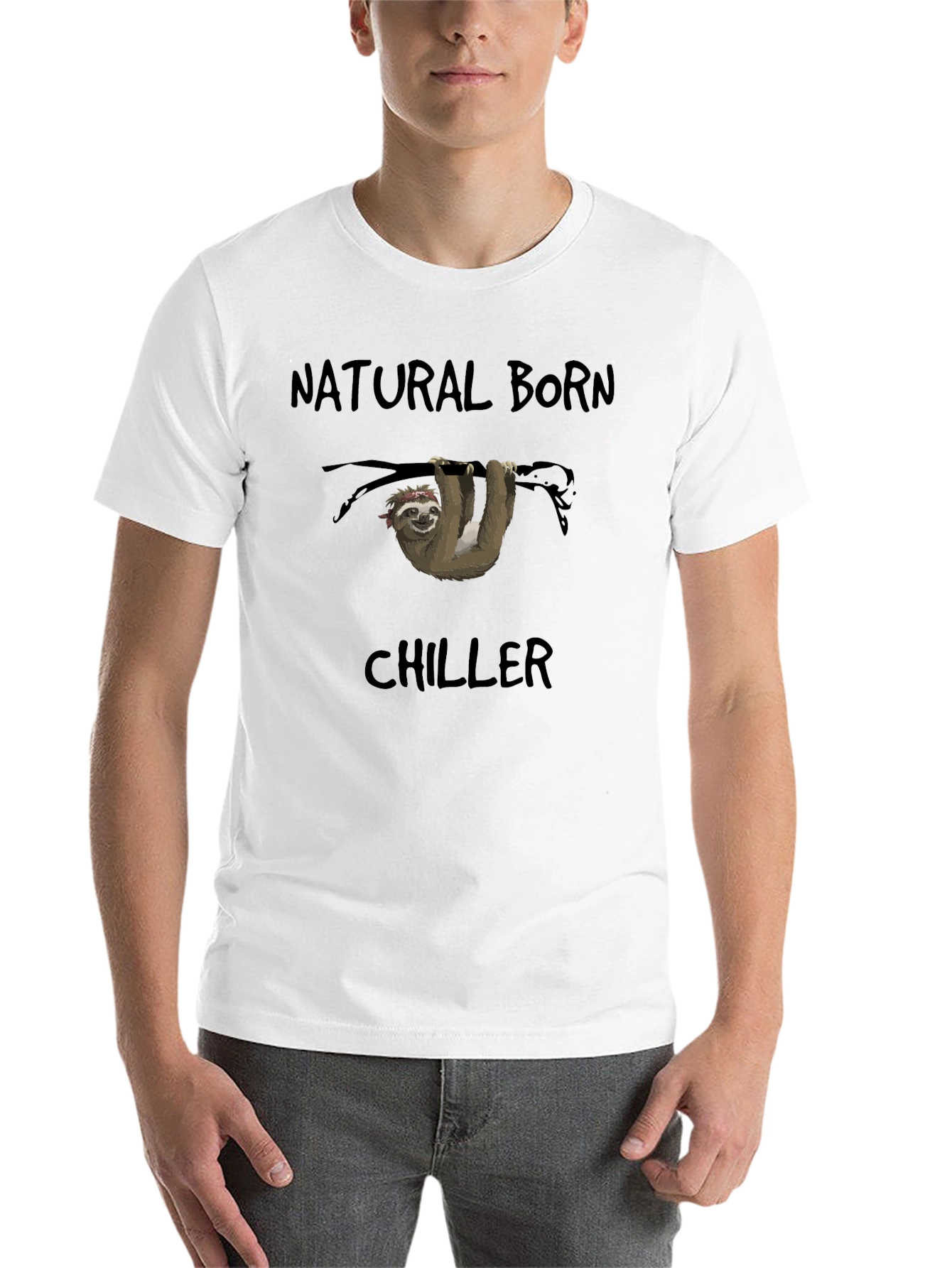 Black Natural Born Chiller Sloth T-Shirt view 14