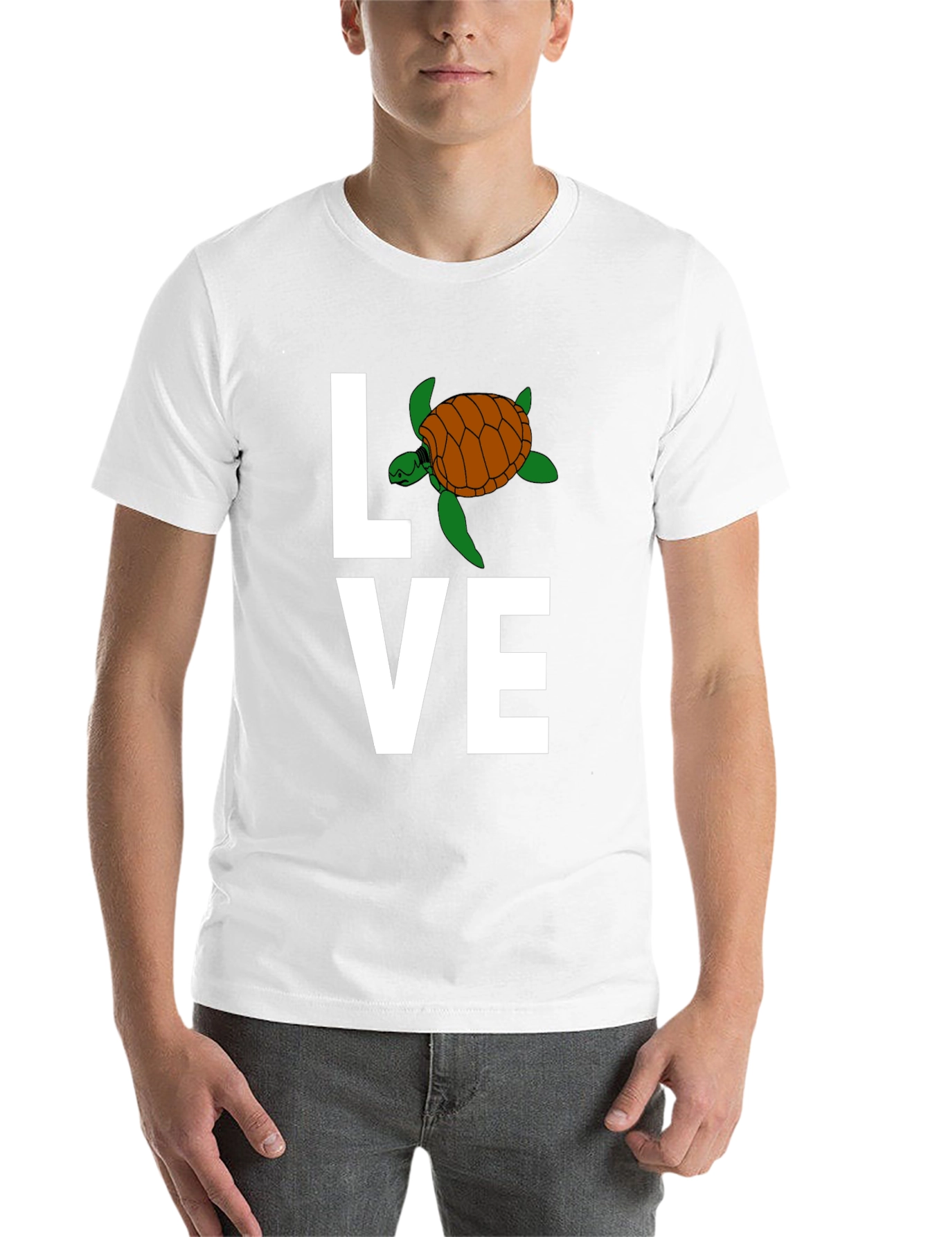 Black Love Turtle Graphic T-Shirt - Stylish Crew Neck Tee view 14