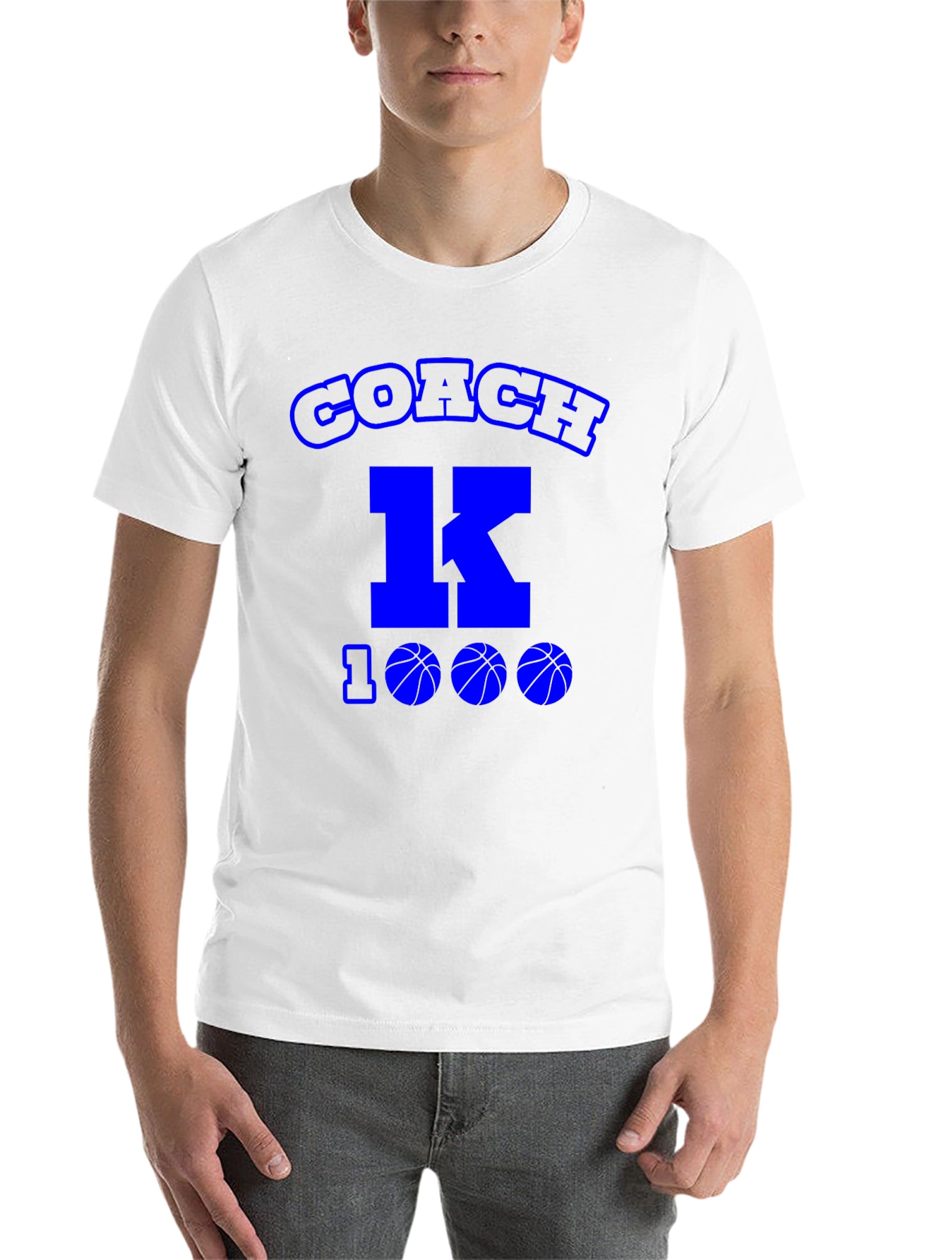 Black Coach K 1000 Wins Basketball T-Shirt view 14