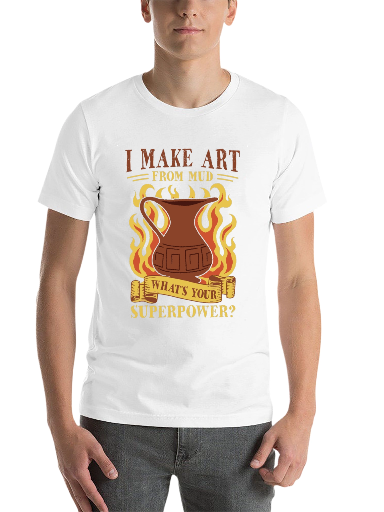Black I Make Art From Mud T-Shirt - Pottery Lover view 14