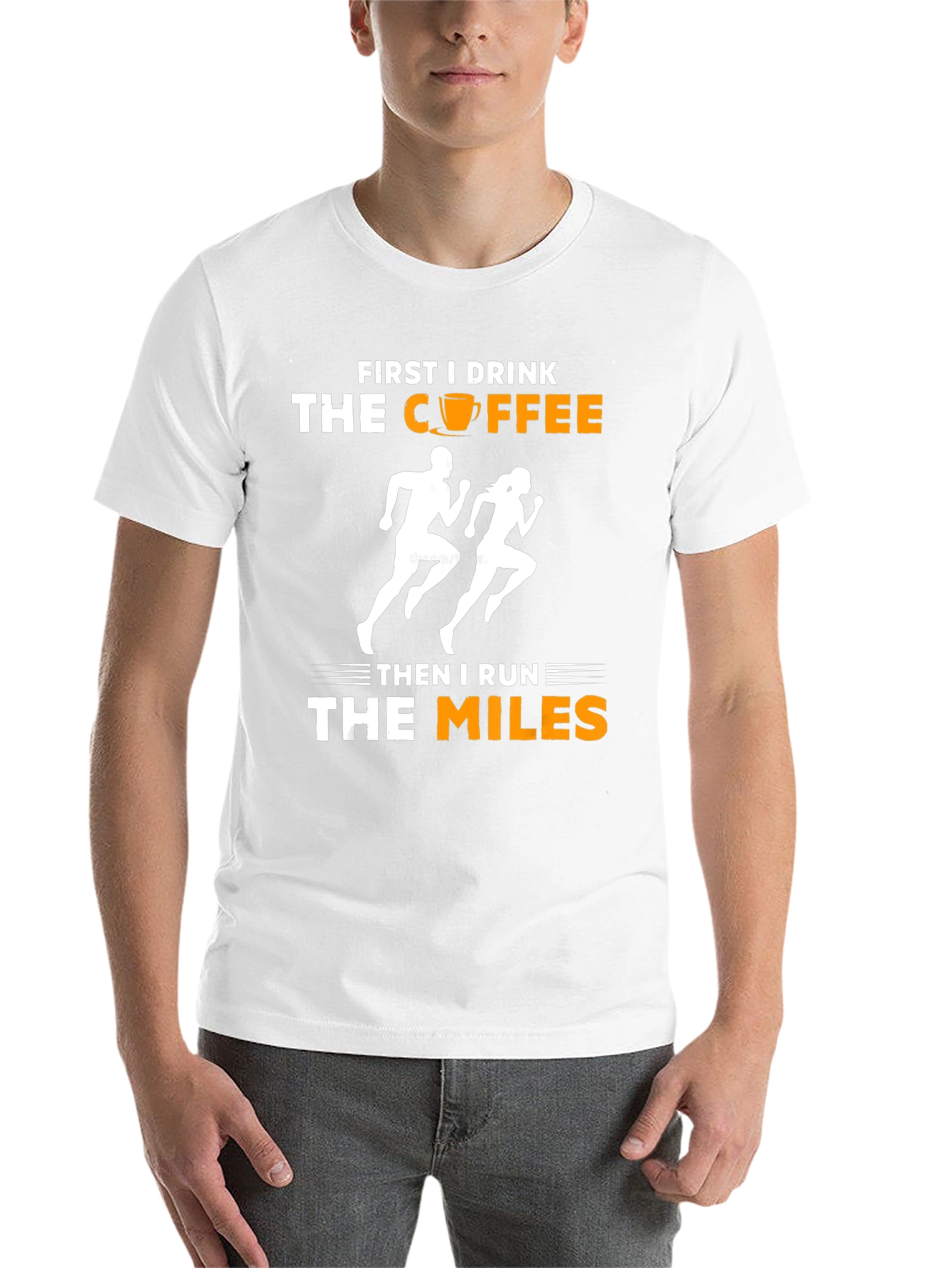 Black First I Drink Coffee Then I Run T-Shirt view 14