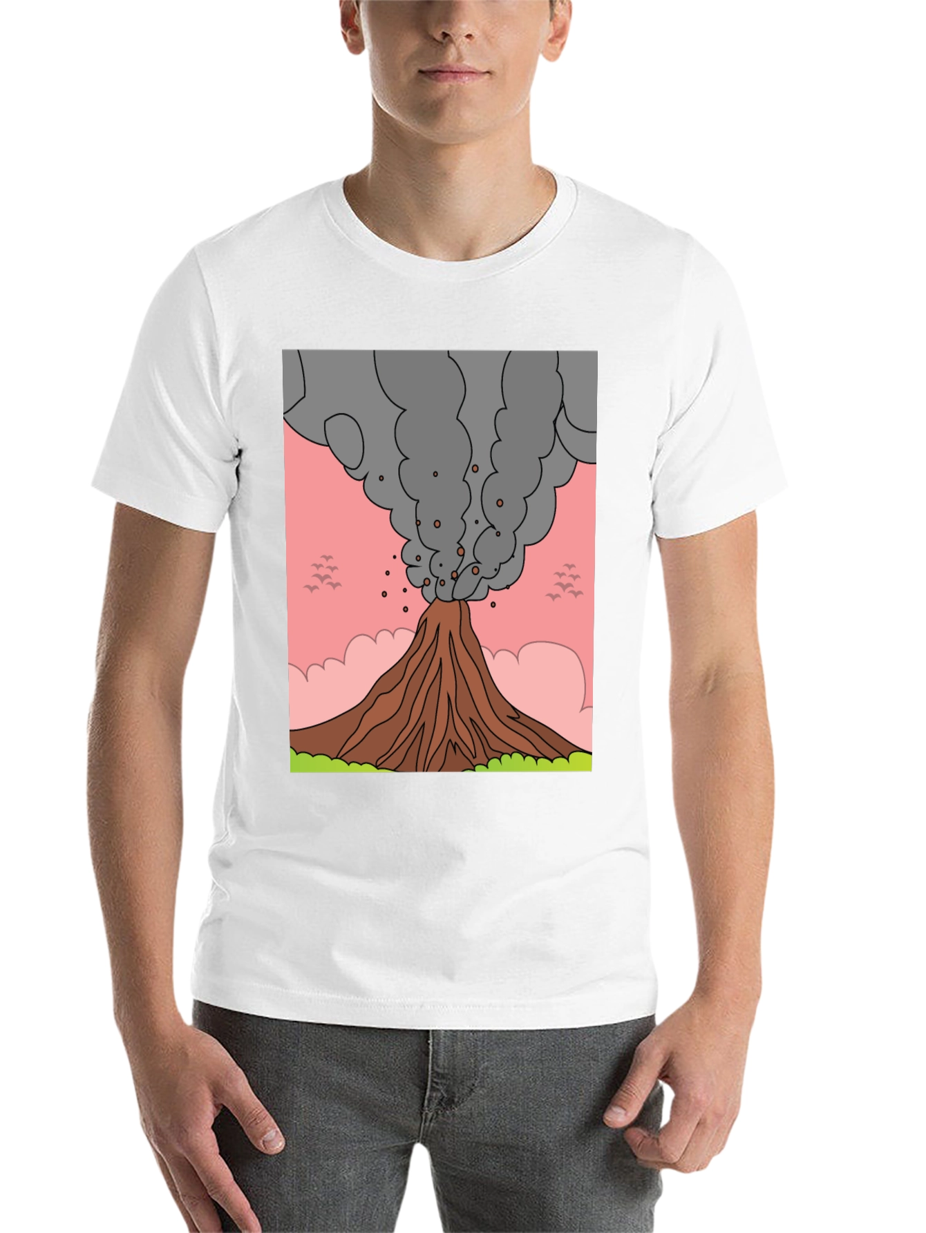 Black Volcano Graphic Tee - Erupting Style! view 14