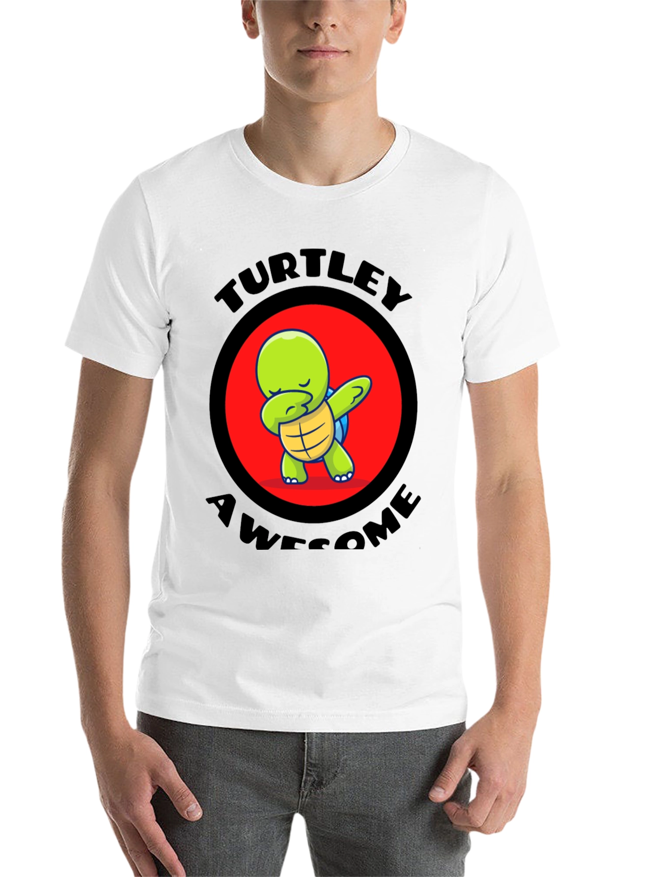 Black Turtley Awesome Turtle Dabbing T-Shirt view 14