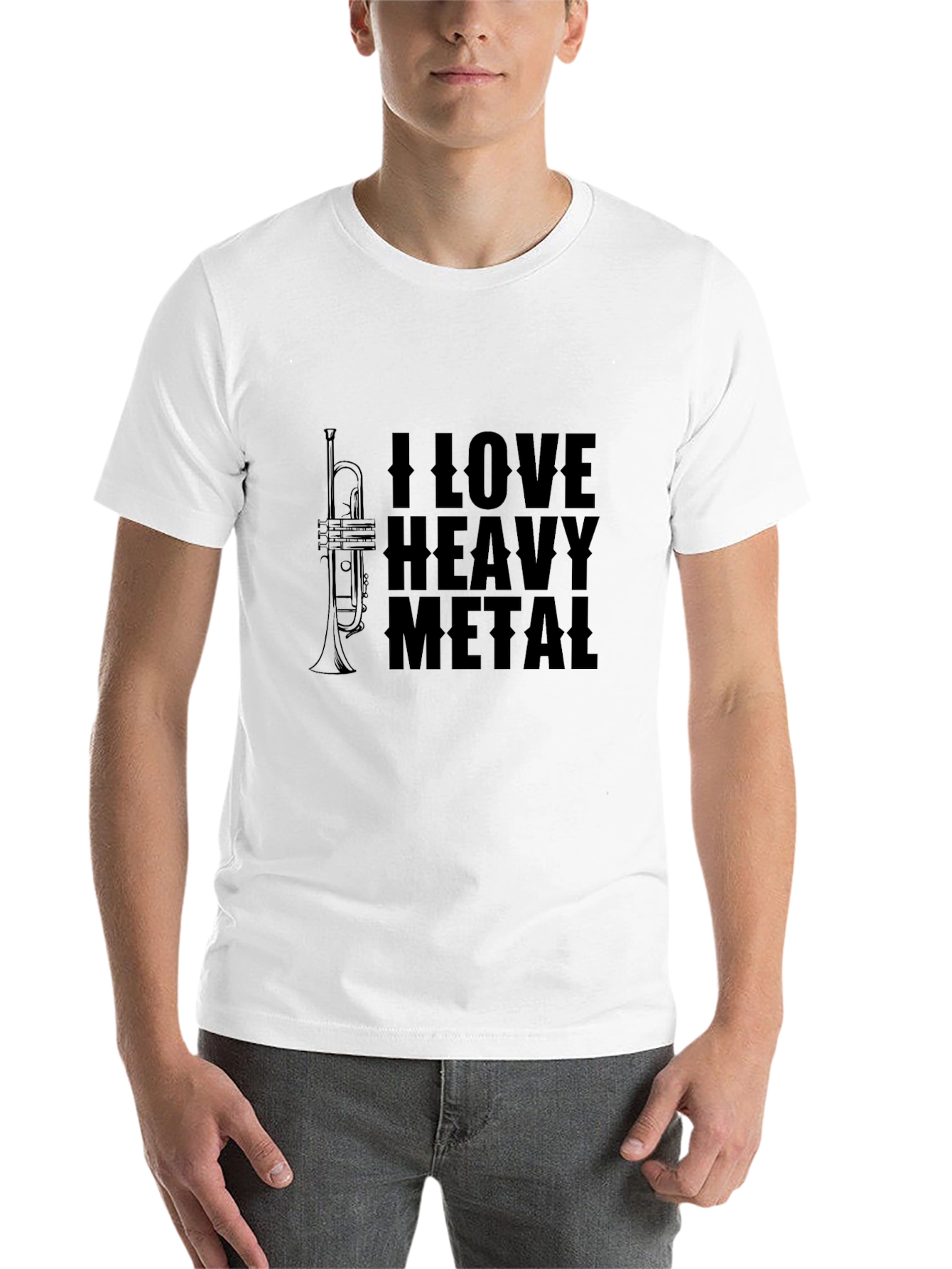 Black I Love Heavy Metal T-Shirt - Black Graphic Tee view 14