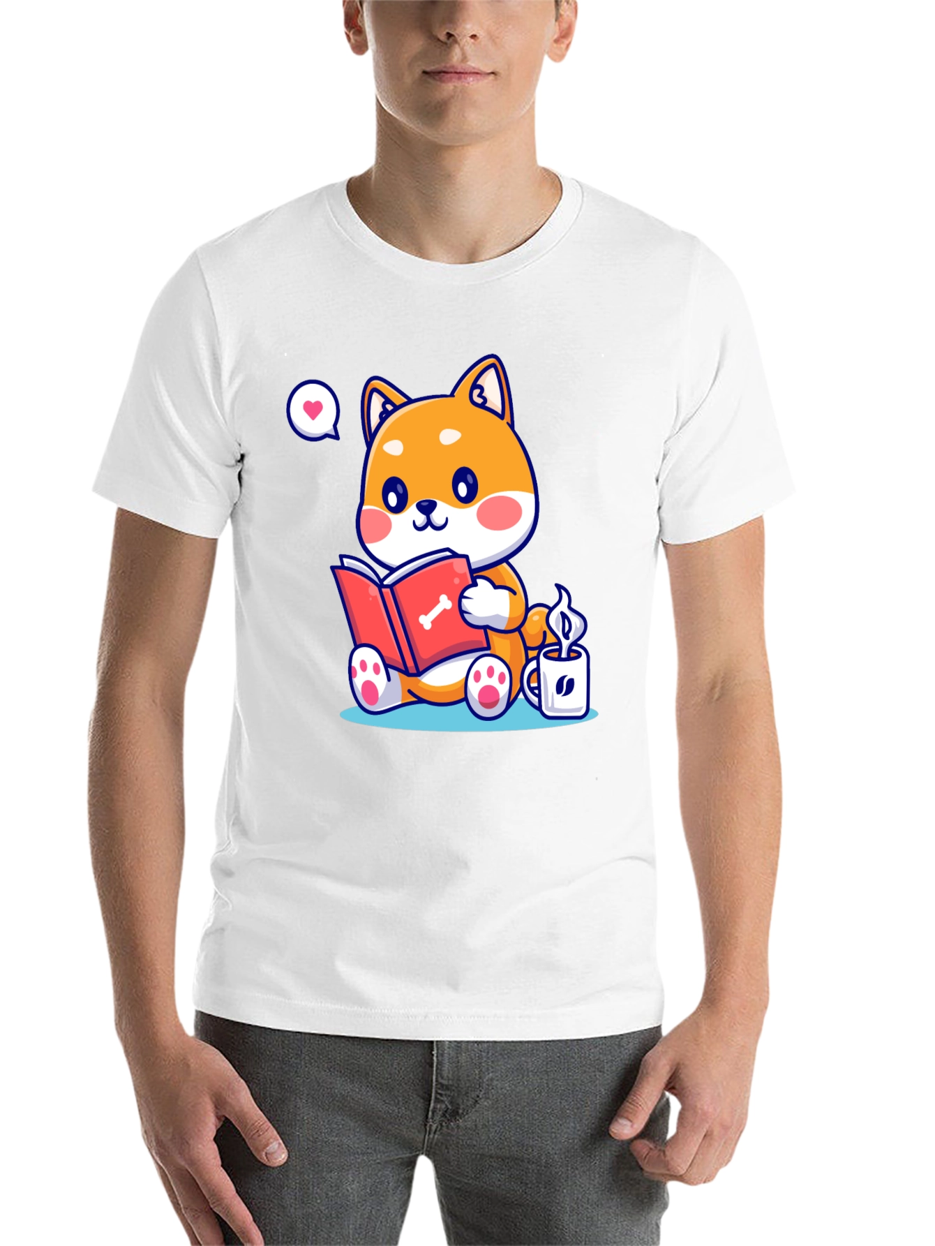 Black Dog Lover T-Shirt - Shiba Inu Reading view 14