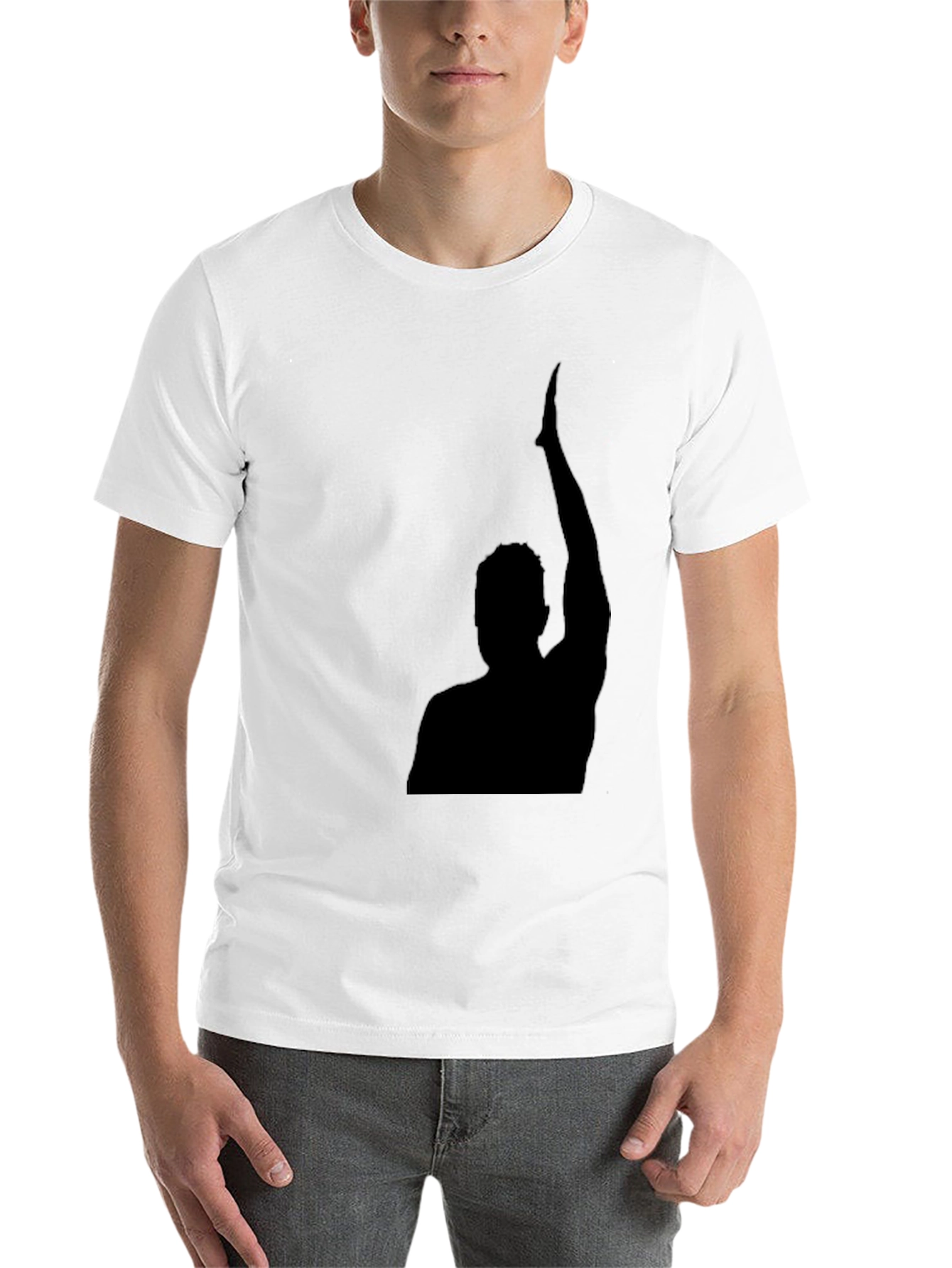 Black Silhouette Graphic Black T-Shirt view 14