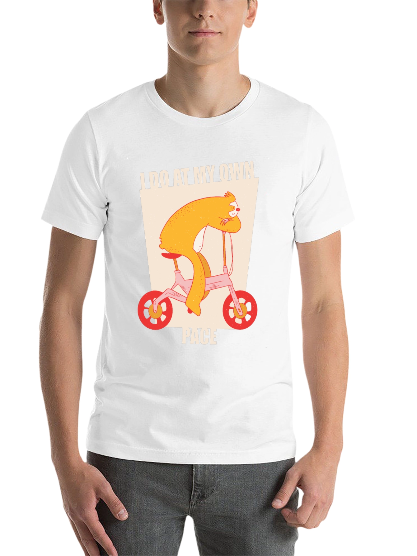 Black Sloth Biking T-Shirt - I Do At My Own Pace Tee view 14