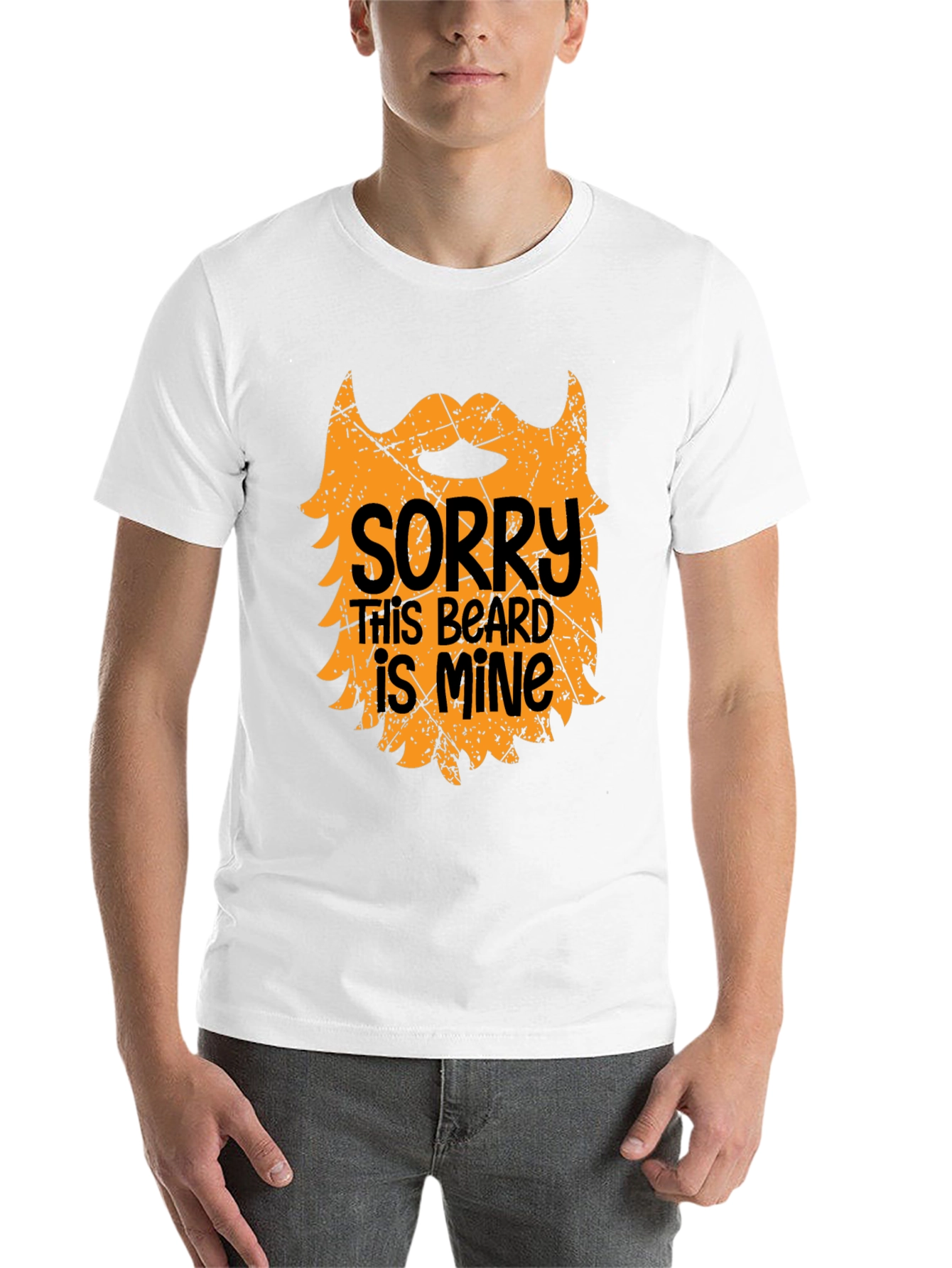 Black Sorry This Beard is Mine Black Graphic Tee view 14