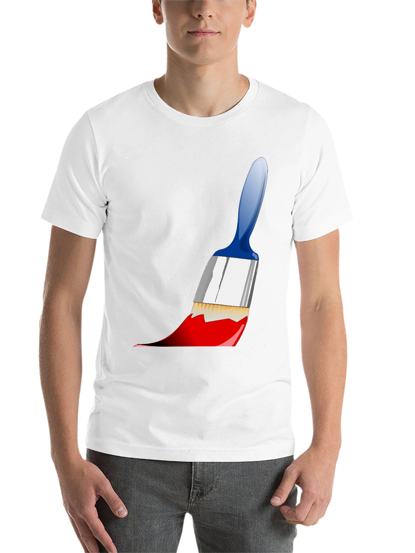 Black Paintbrush Graphic Tee - Artistic Expression view 14