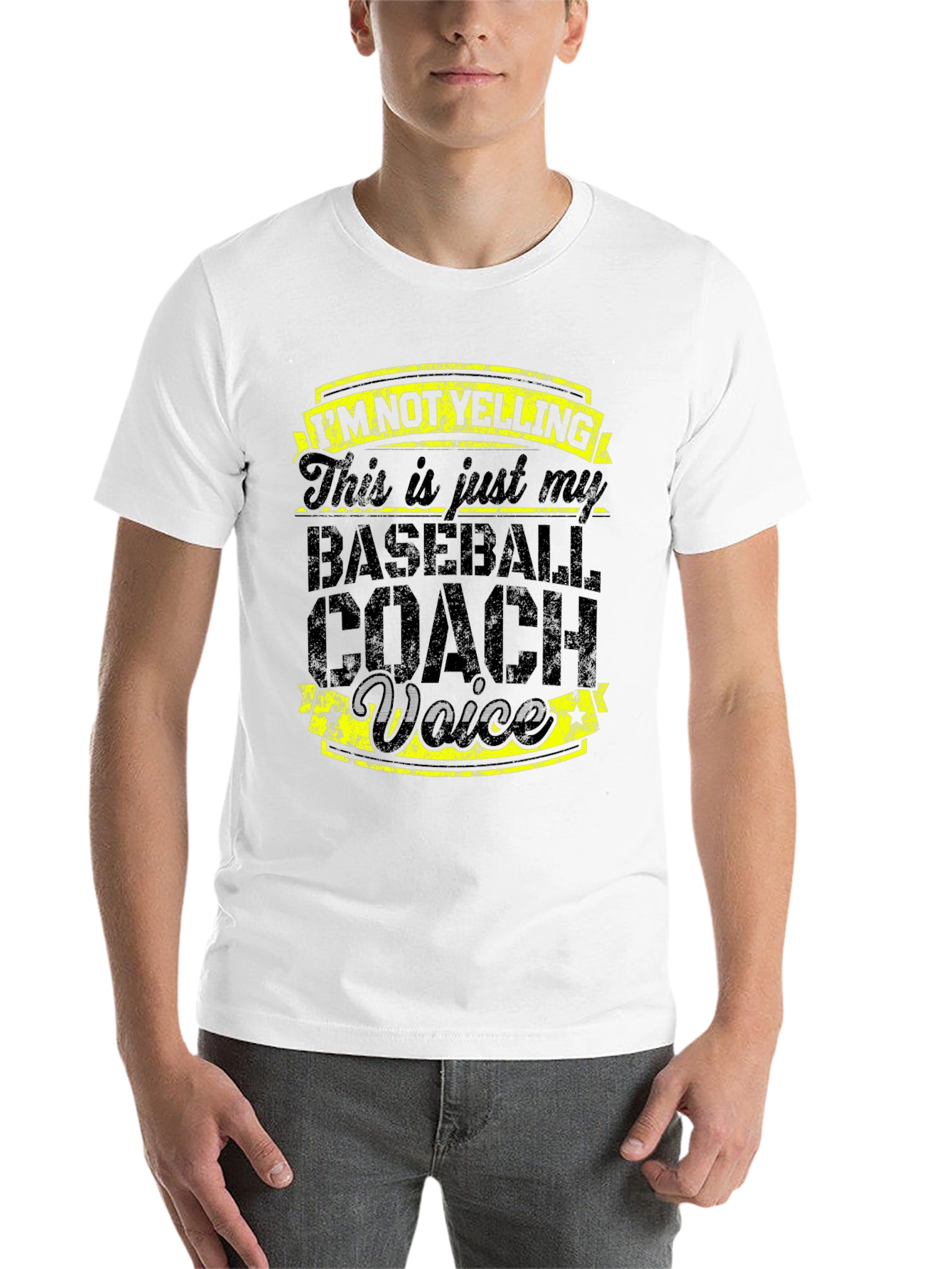Black Baseball Coach Voice T-Shirt - Funny Sports Tee view 14