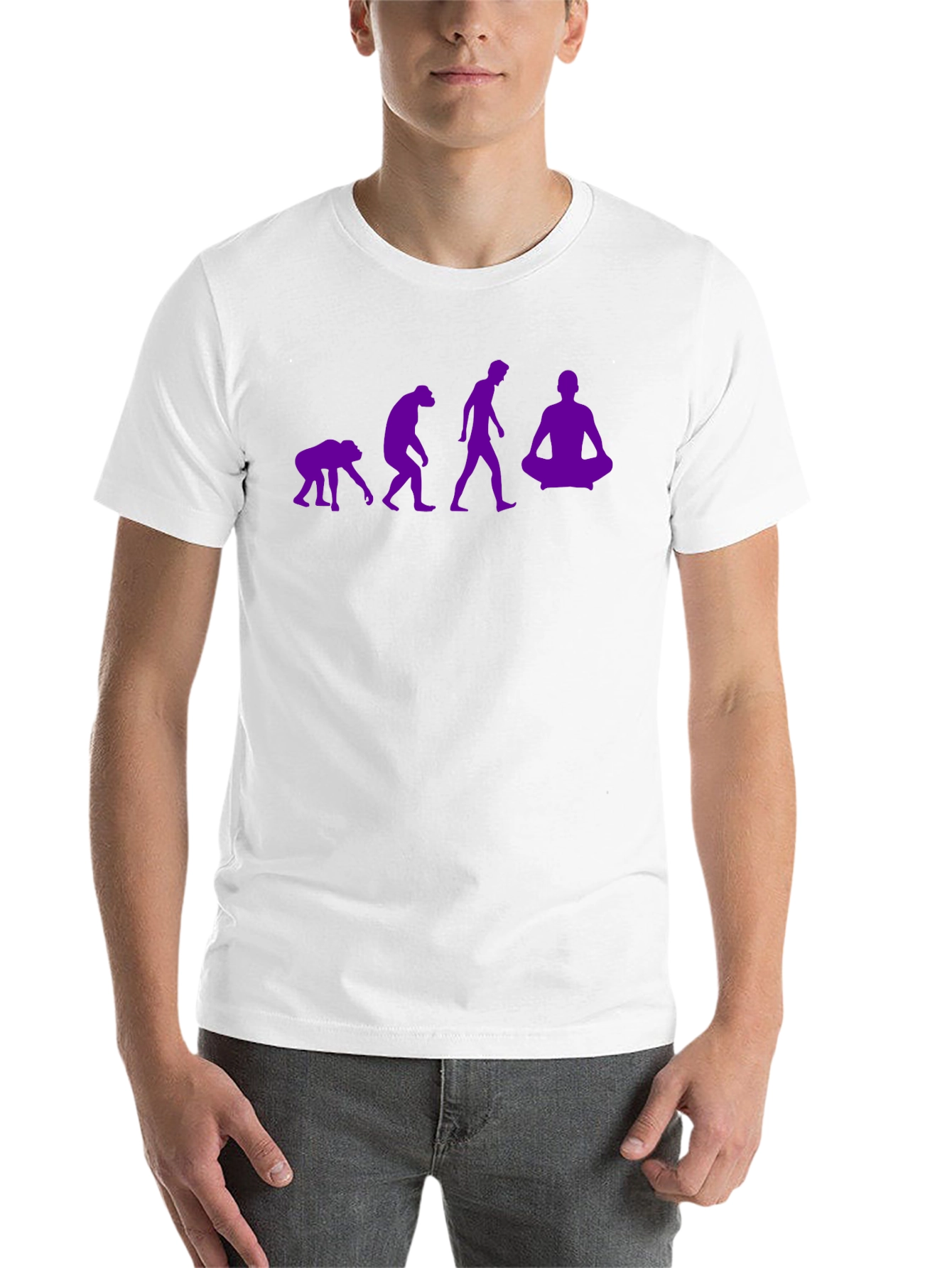 Black Evolution of Man Graphic T-Shirt view 14