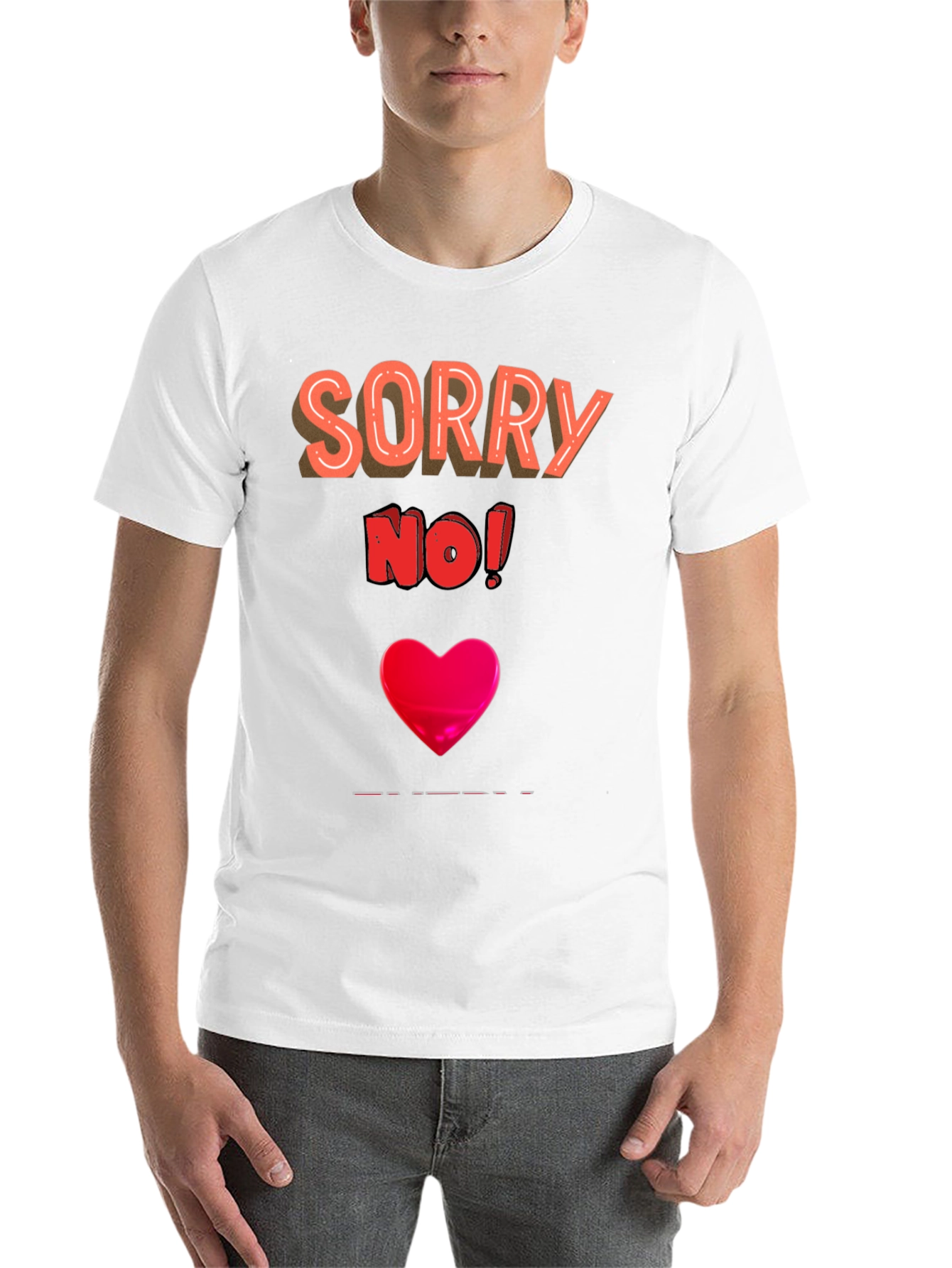 Black Sorry No! Graphic Tee view 14