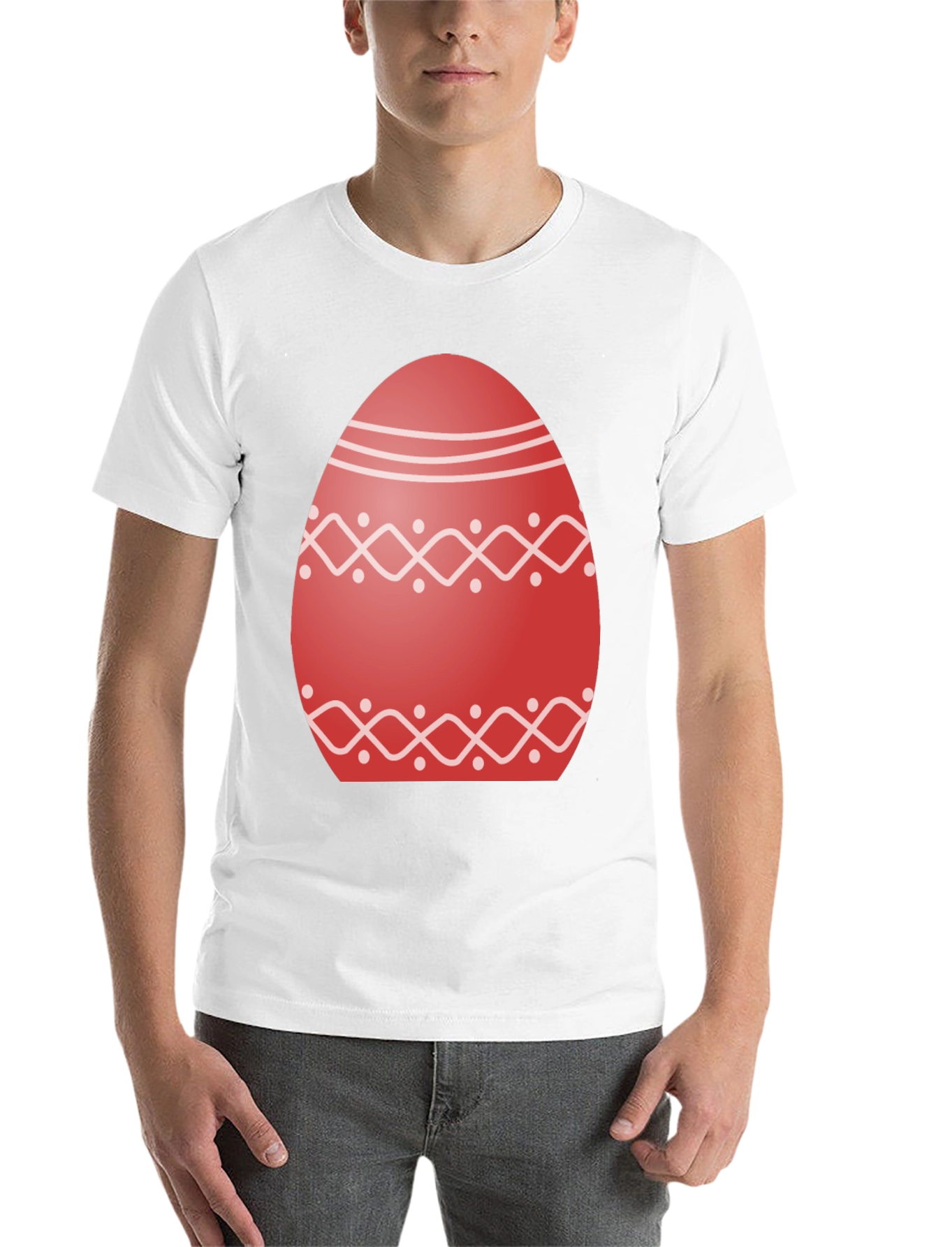 Camiseta Negra Huevo Pascua Decorado