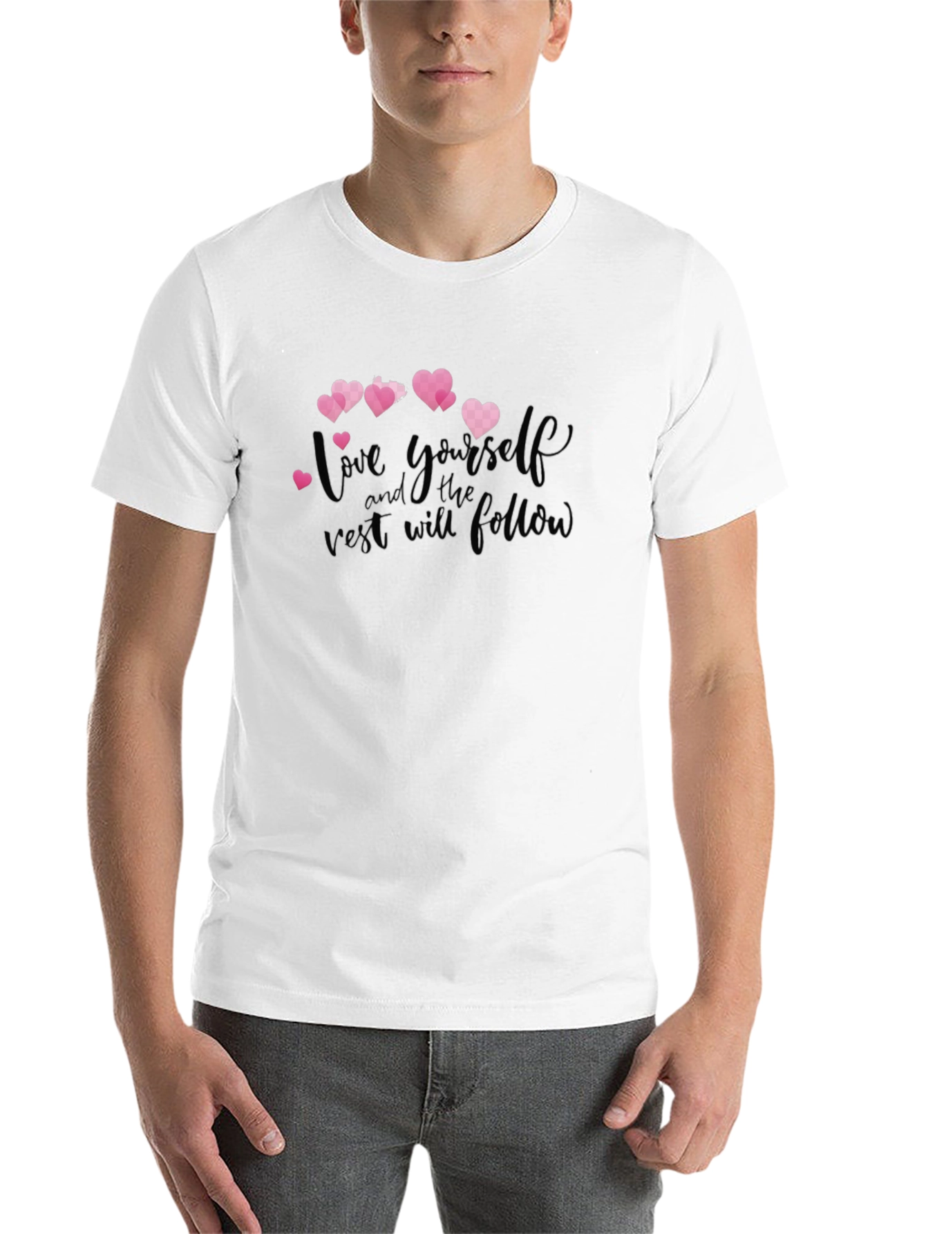Black Love Yourself Graphic T-Shirt view 14