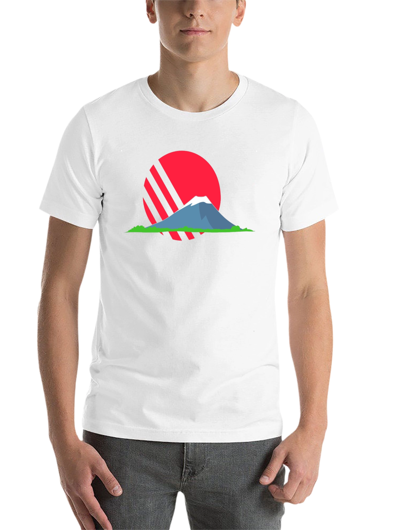 Black Sunset Mountain Graphic T-Shirt view 14